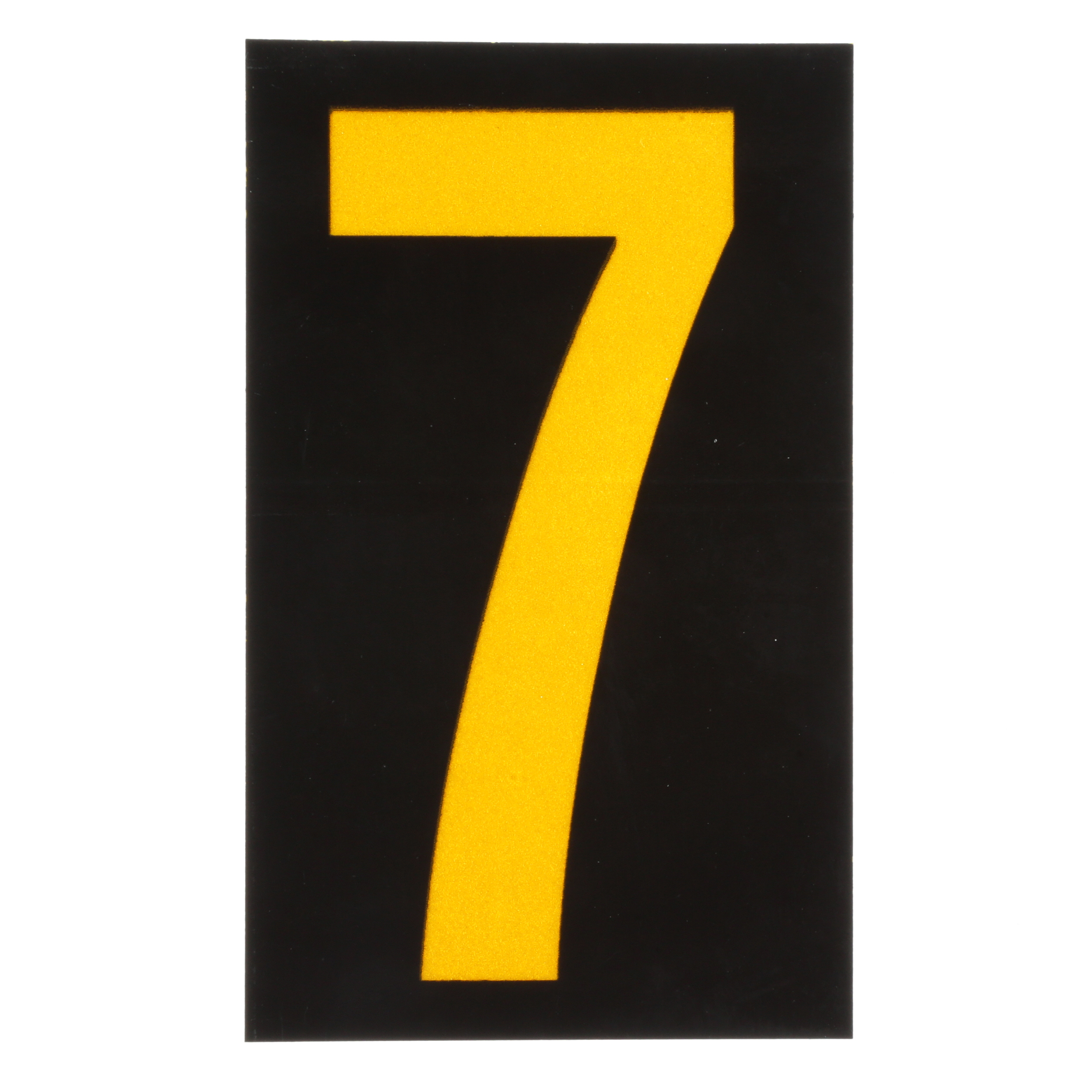Product image for REFLECTIVE NUMBER,'7',2.50H,YL/BL,PK25