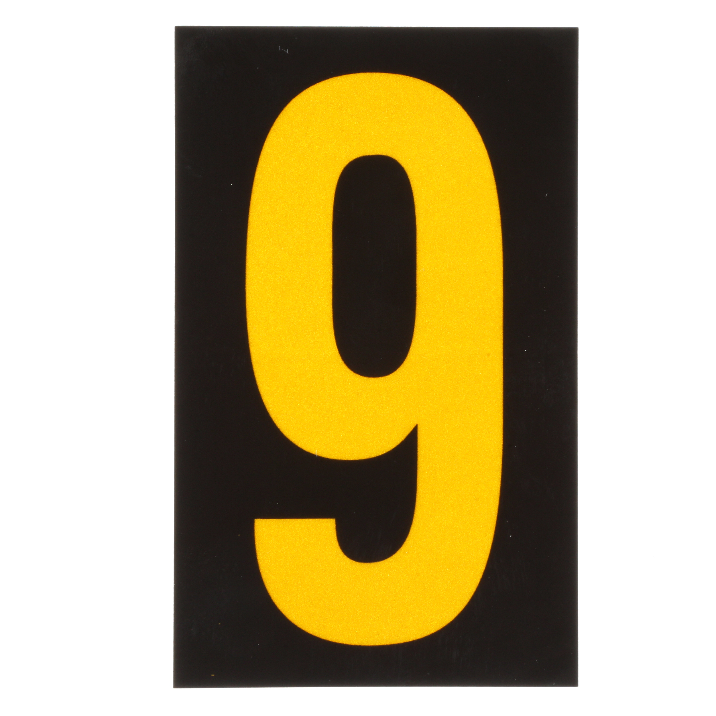 Product image for REFLECTIVE NUMBER,'9',2.50H,YL/BL,PK25