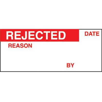 Product image for WRITE-ON VNYL CLTH,'REJECTED',GR/WH,PK25