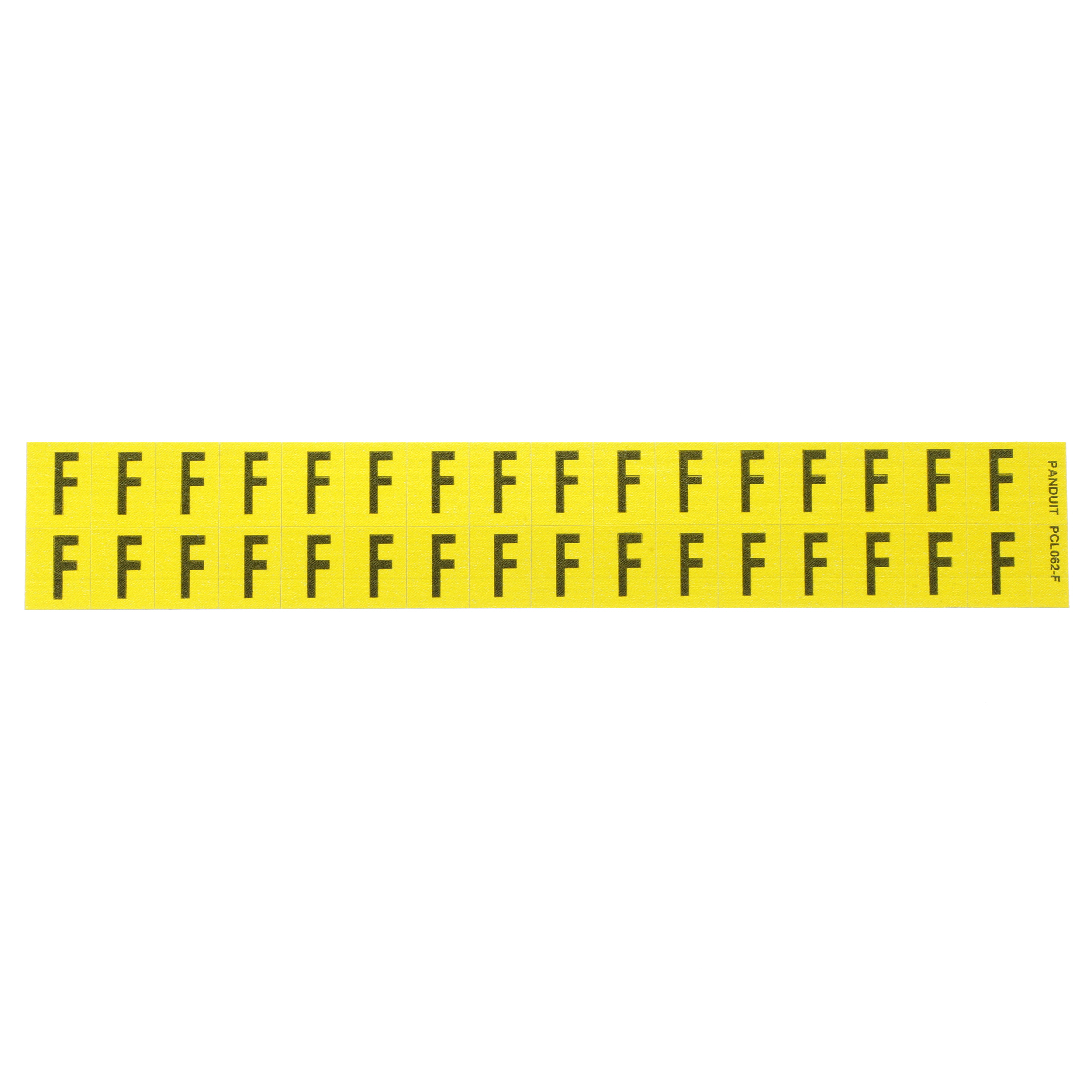 Product image for LETTER,.63 IN VINYL CLOTH,'F',BL/YL,PK25