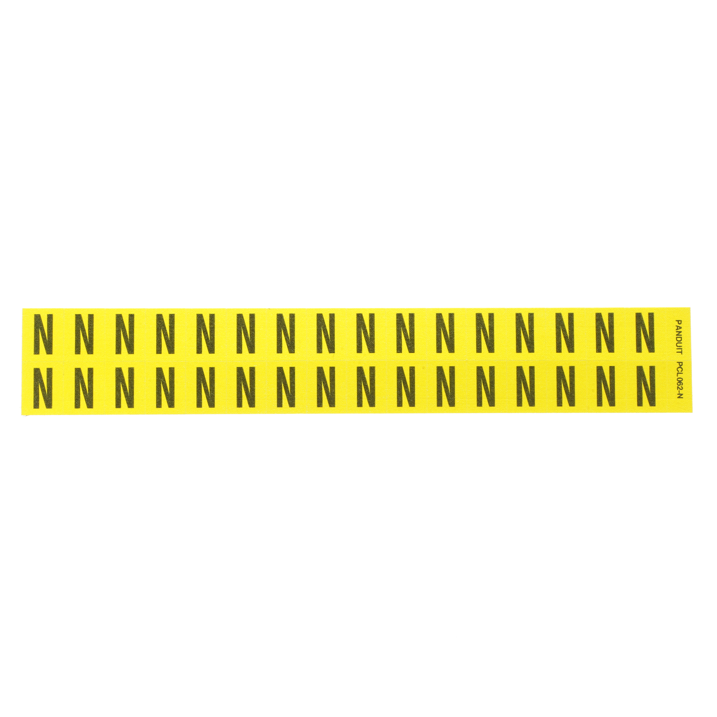 Product image for LETTER,.63 IN VINYL CLOTH,'N',BL/YL,PK25