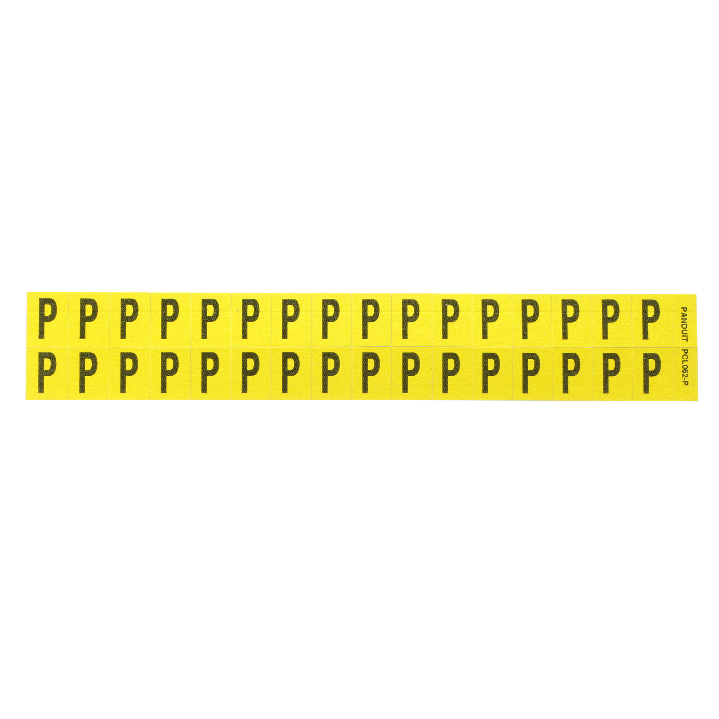 Product image for LETTER,.63 IN VINYL CLOTH,'P',BL/YL,PK25