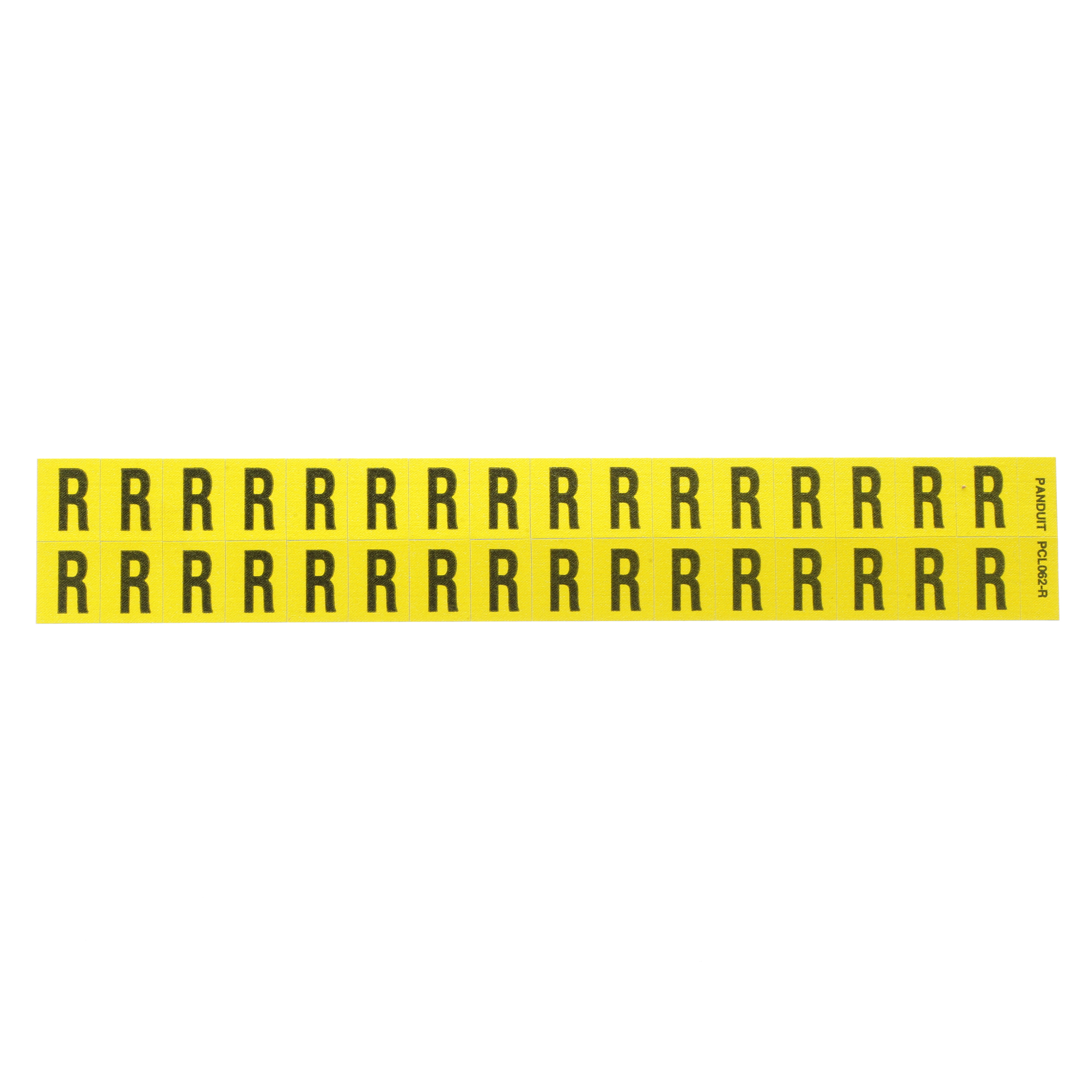 Product image for LETTER,.63 IN VINYL CLOTH,'R',BL/YL,PK25