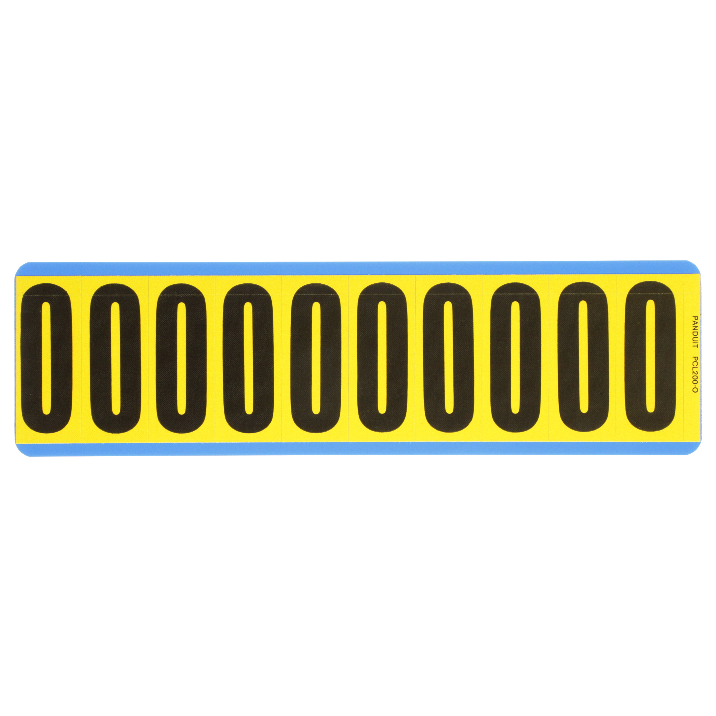 Product image for Label pre-printed "0" legend black/yellow 0.88x2.25"