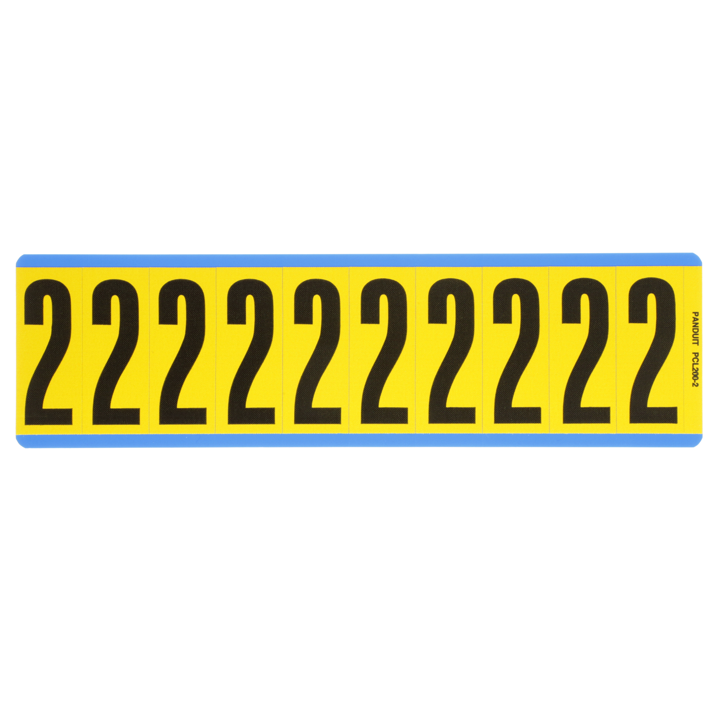 Product image for NUMBER,2.00 IN VNYL CLOTH,'2',BL/YL,PK25