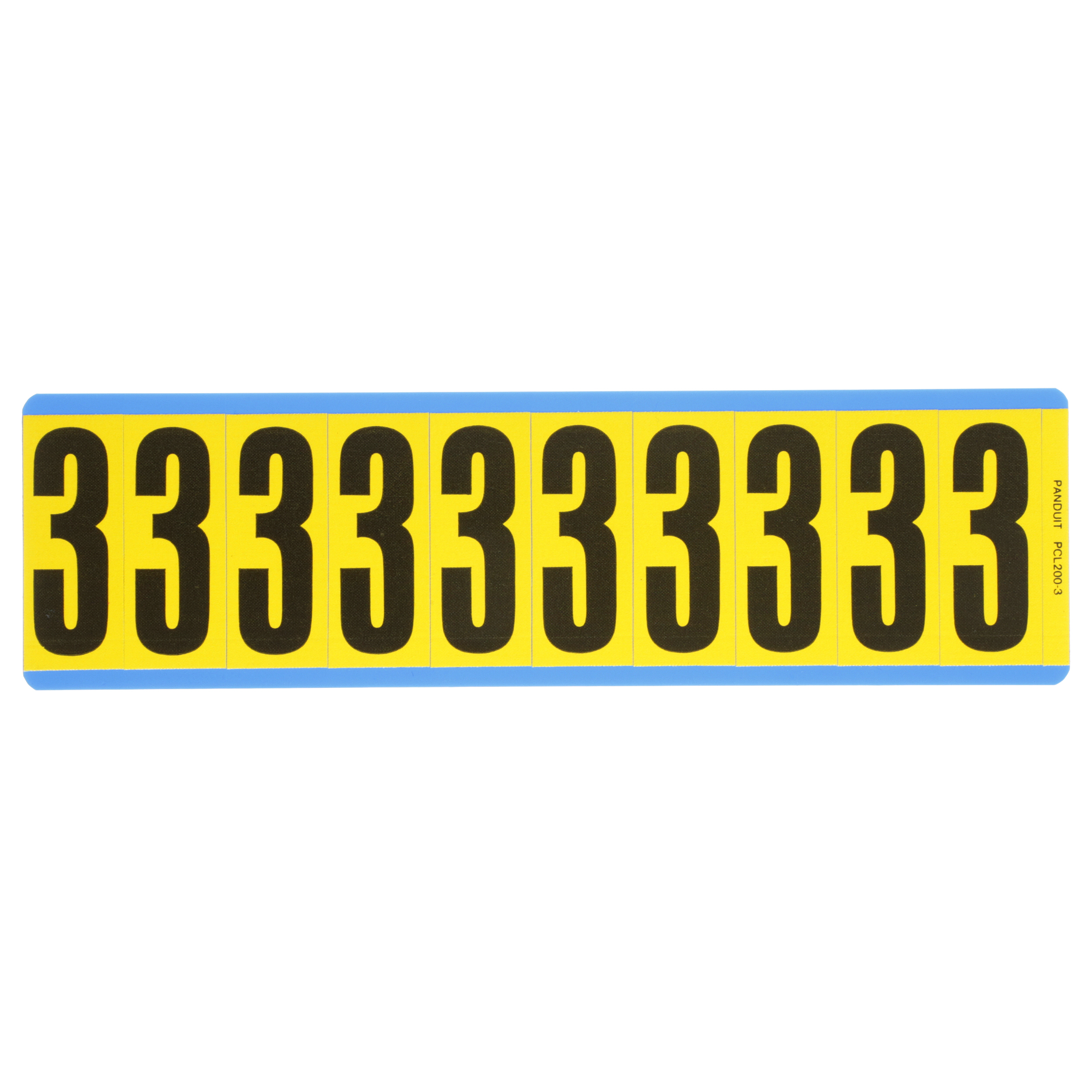 Product image for NUMBER,2.00 IN VNYL CLOTH,'3',BL/YL,PK25