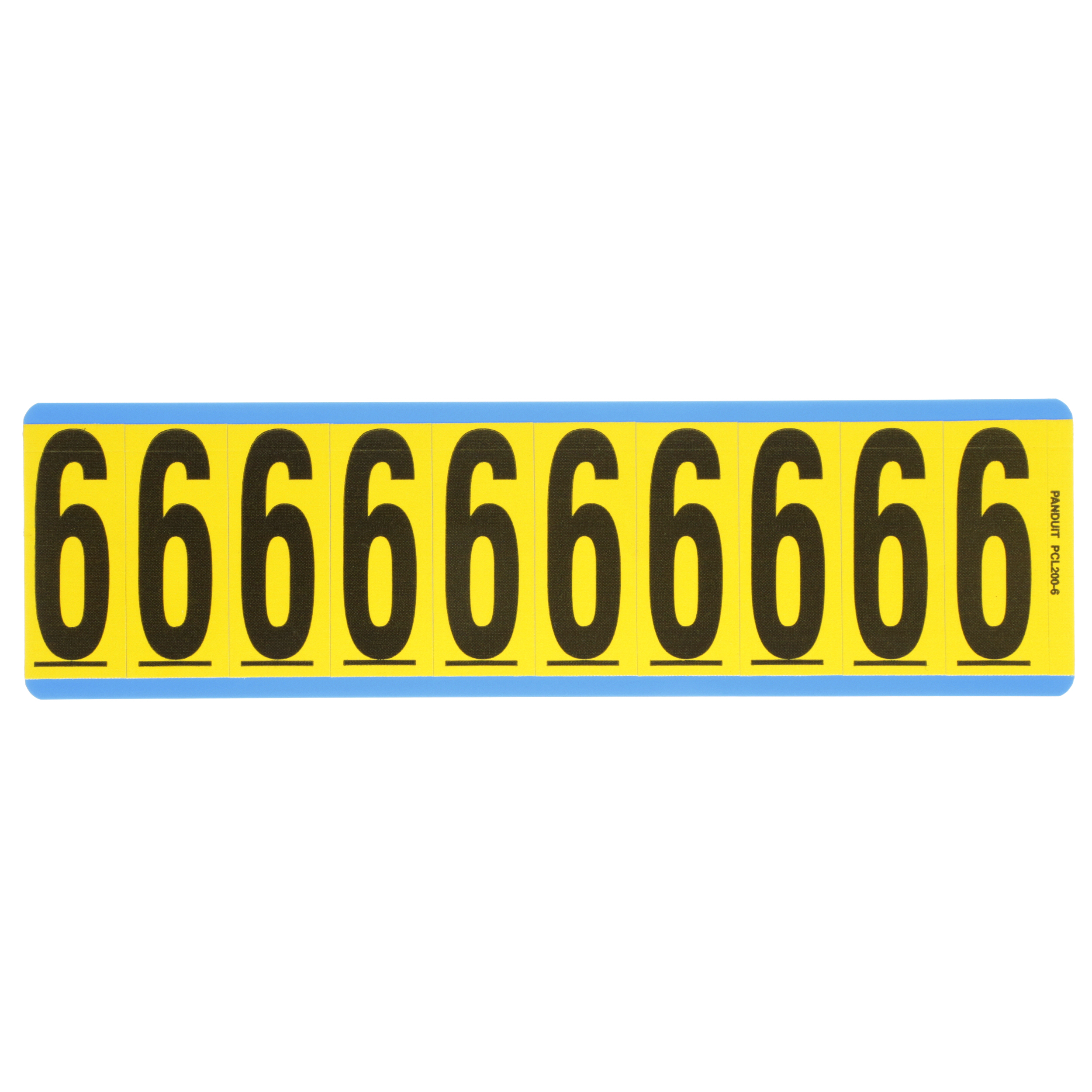Product image for NUMBER,2.00 IN VNYL CLOTH,'6',BL/YL,PK25