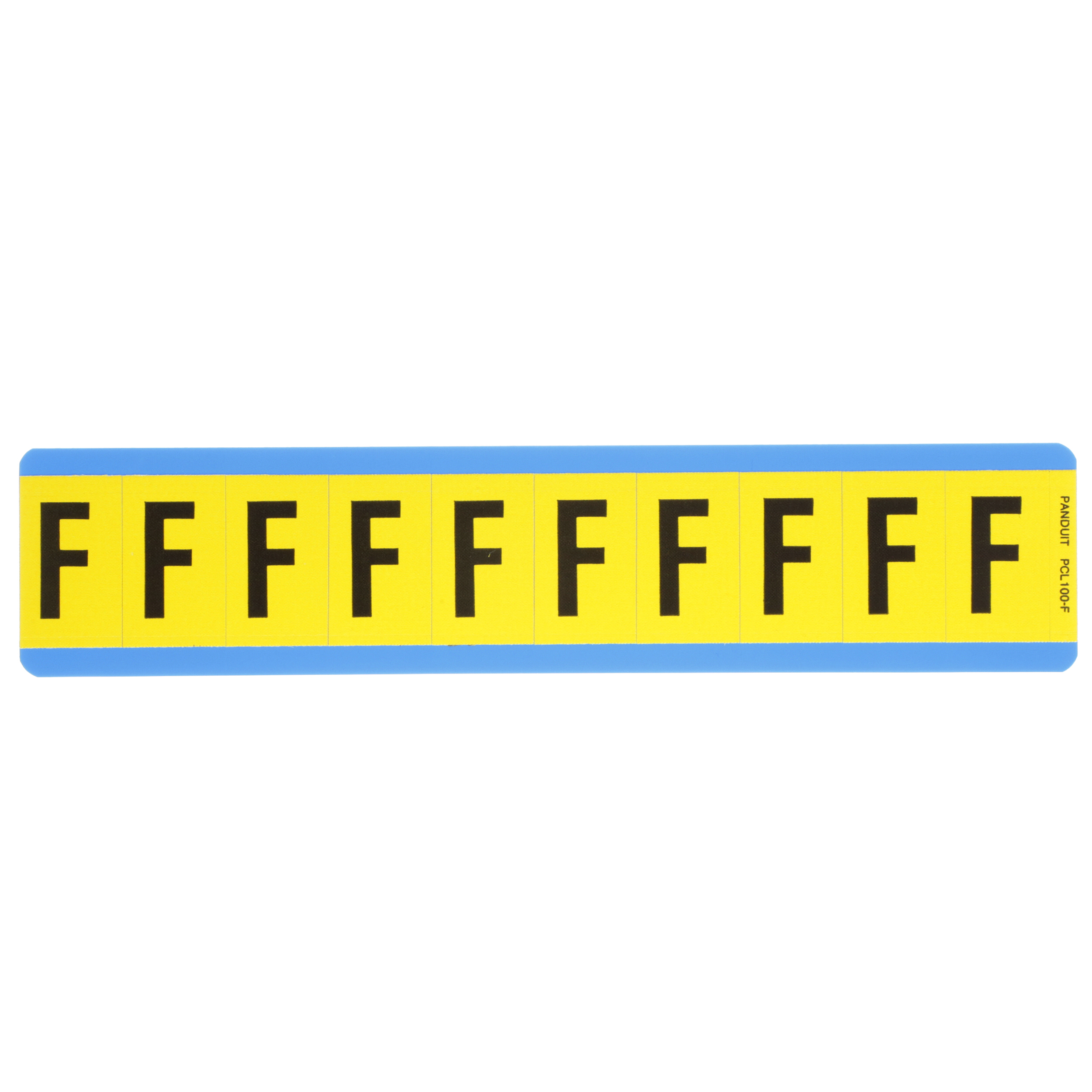 Product image for LETTER,1.00 IN VNYL CLOTH,'F',BL/YL,PK25