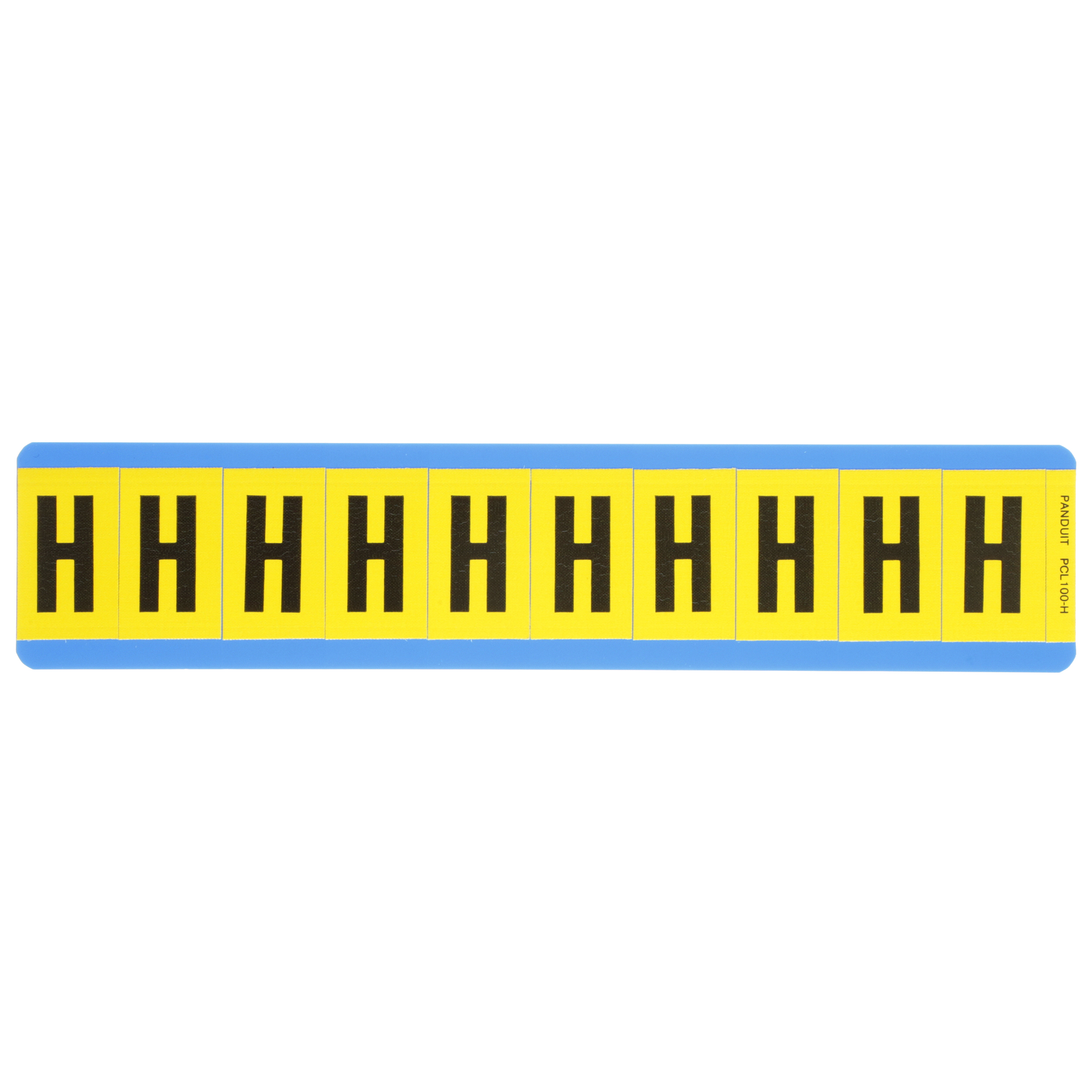 Product image for LETTER,1.00 IN VNYL CLOTH,'H',BL/YL,PK25