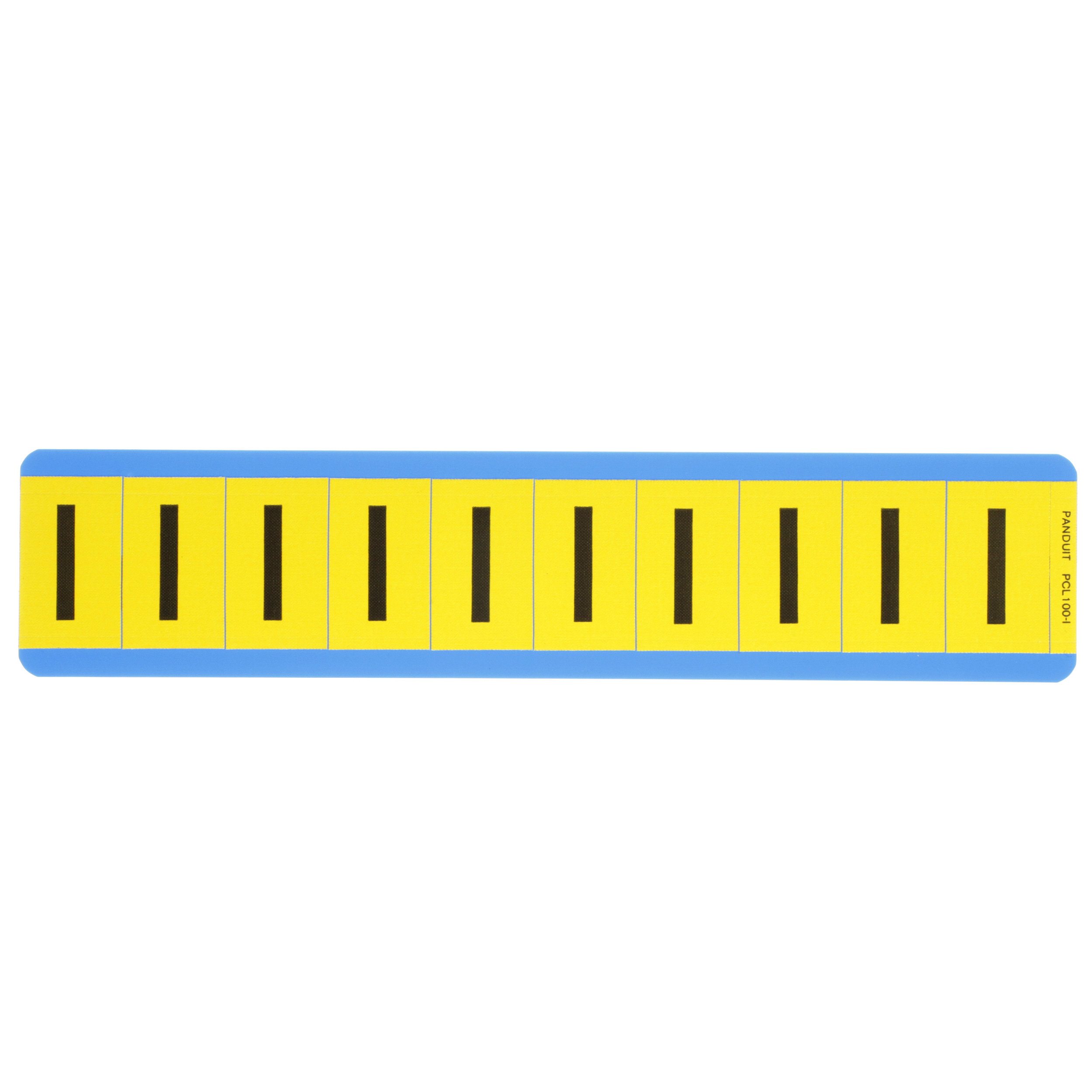 Product image for LETTER,1.00 IN VNYL CLOTH,'I',BL/YL,PK25