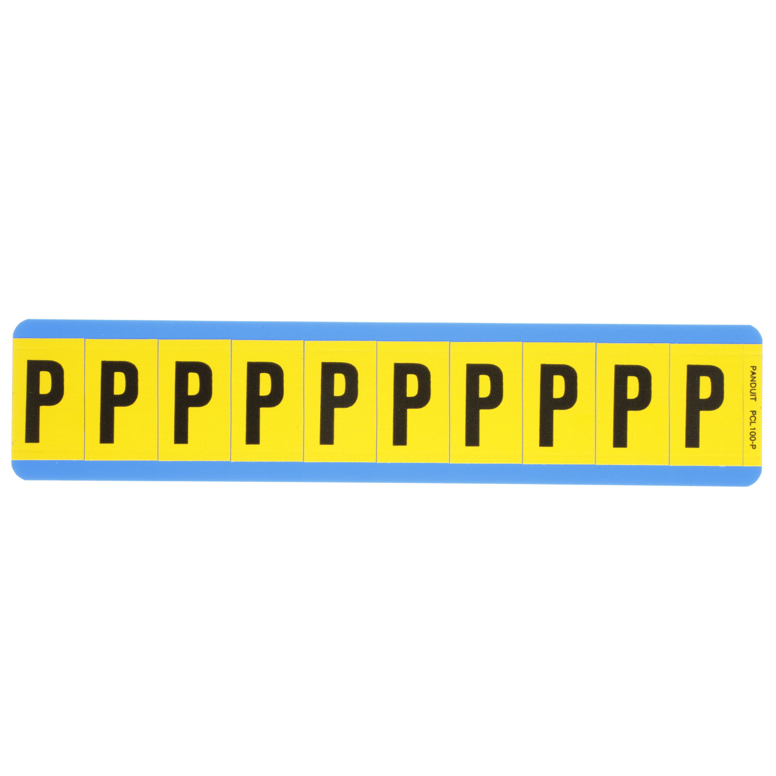 Product image for LETTER,1.00 IN VNYL CLOTH,'P',BL/YL,PK25