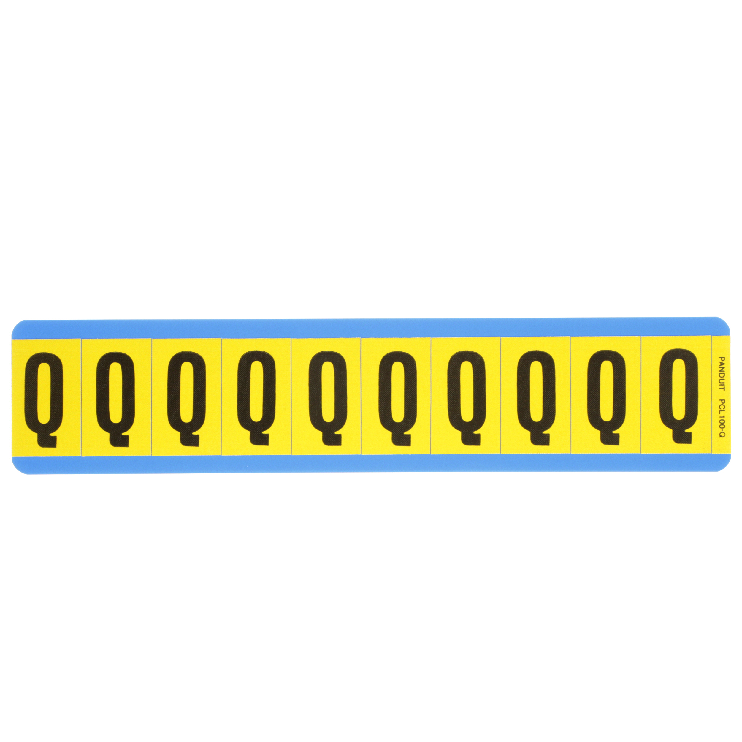 Product image for LETTER,1.00 IN VNYL CLOTH,'Q',BL/YL,PK25