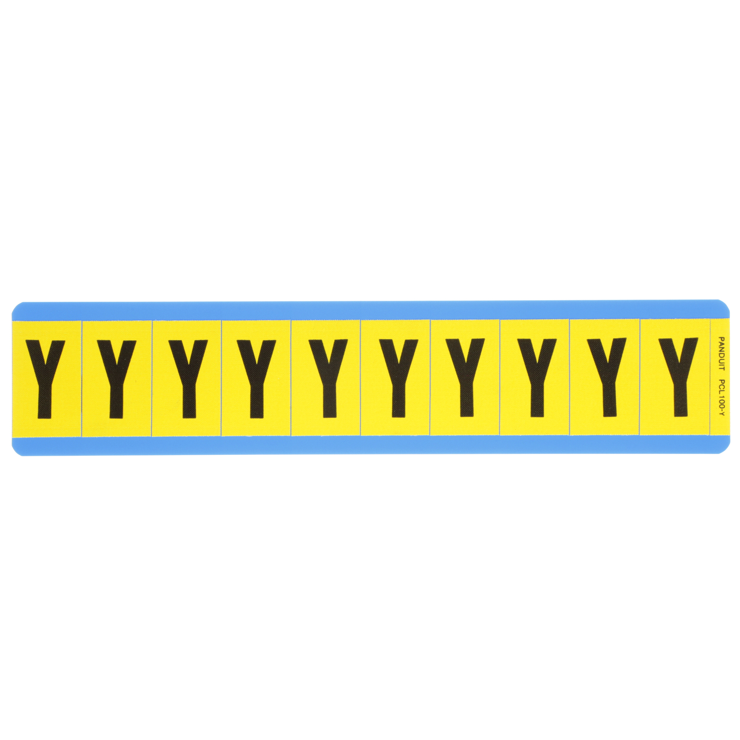 Product image for LETTER,1.00 IN VNYL CLOTH,'Y',BL/YL,PK25