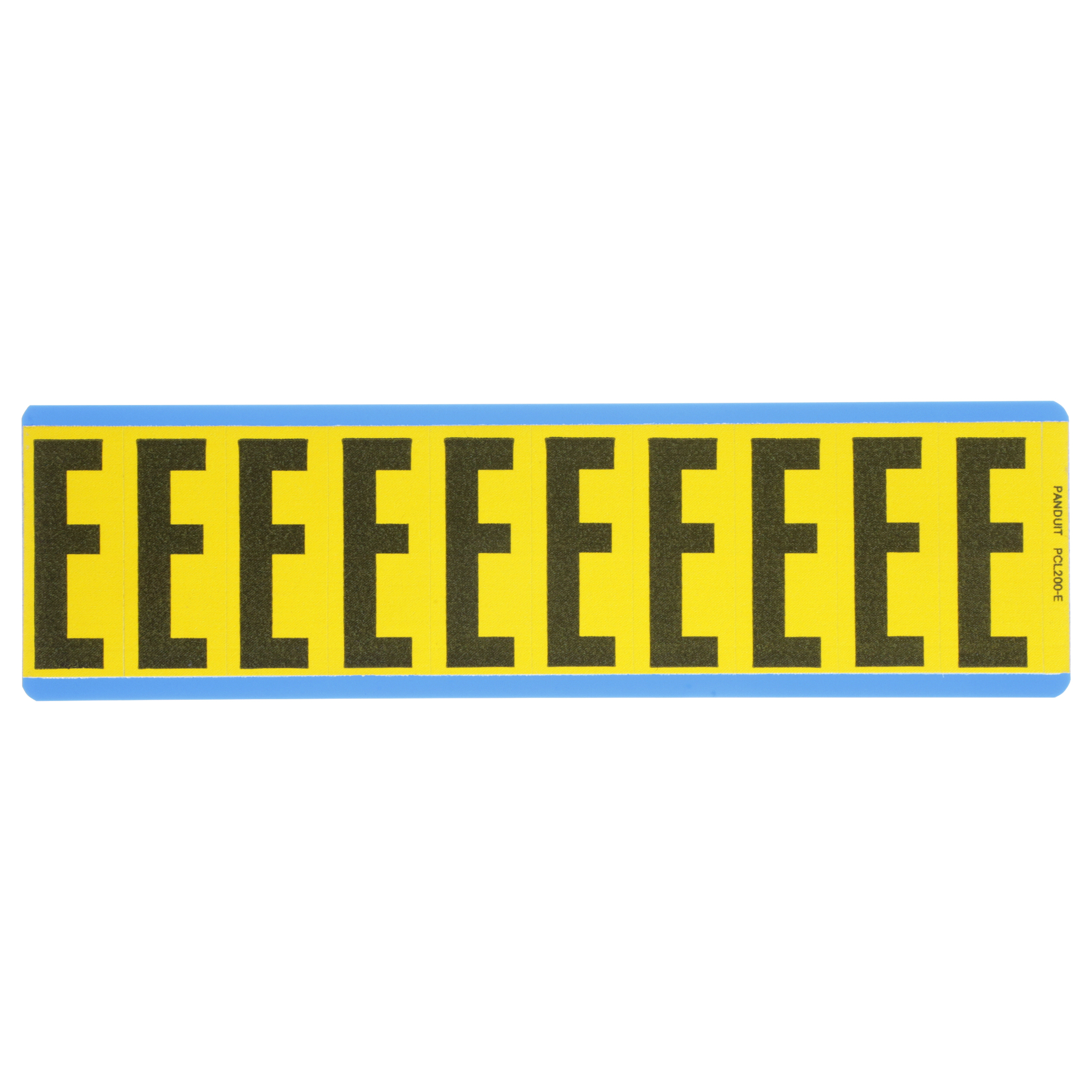 Product image for LETTER,2.00 IN VNYL CLOTH,'E',BL/YL,PK25