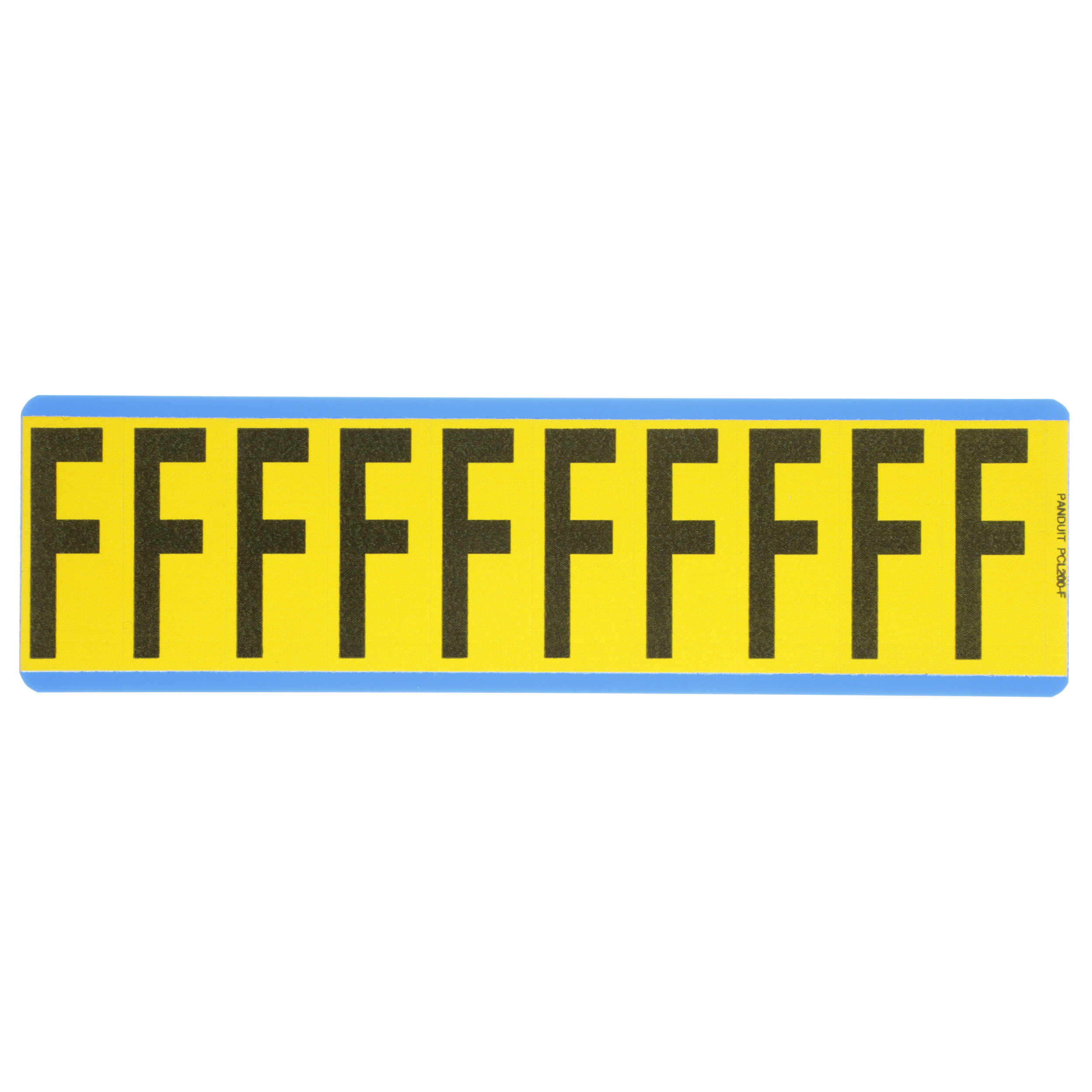 Product image for LETTER,2.00 IN VNYL CLOTH,'F',BL/YL,PK25