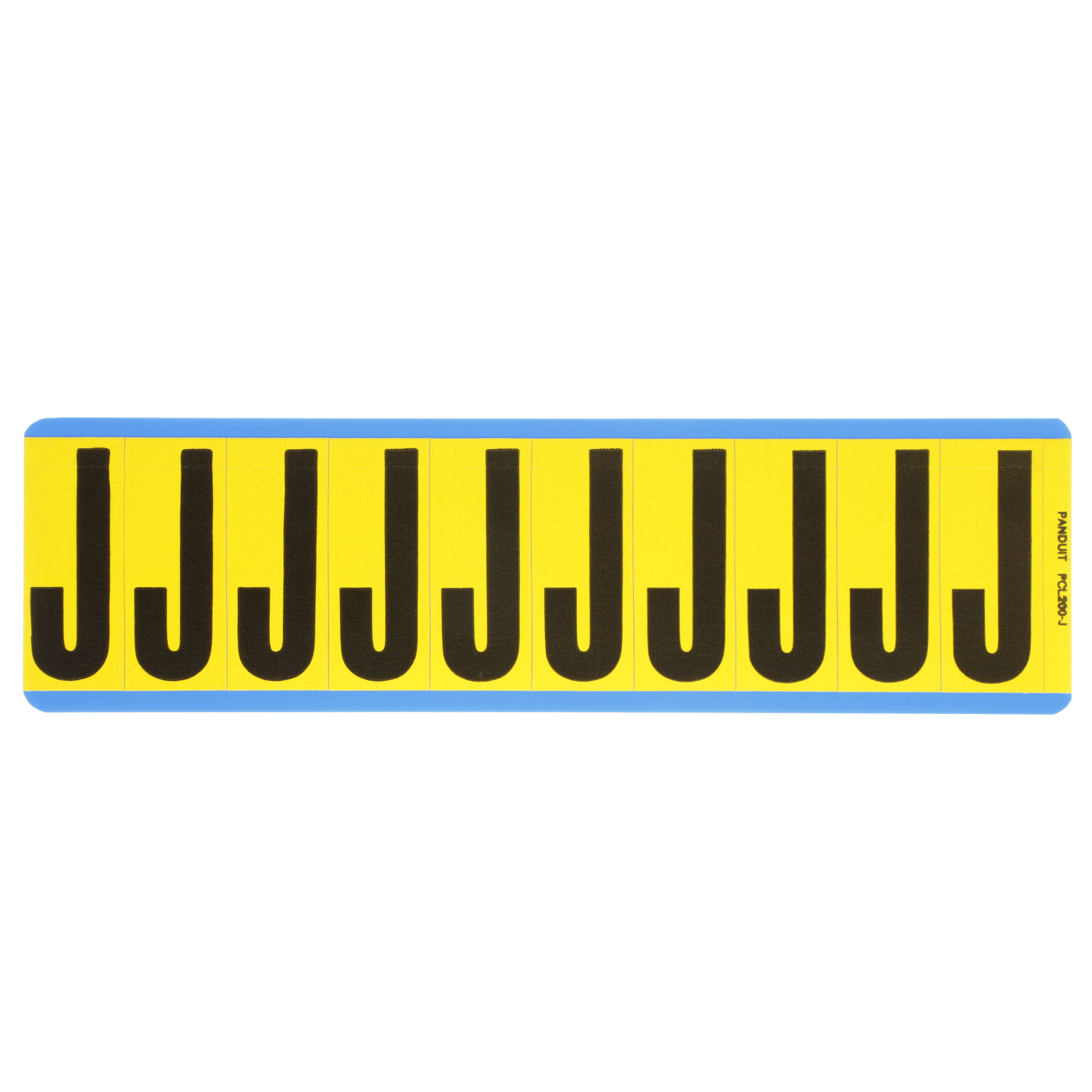 Product image for LETTER,2.00 IN VNYL CLOTH,'J',BL/YL,PK25