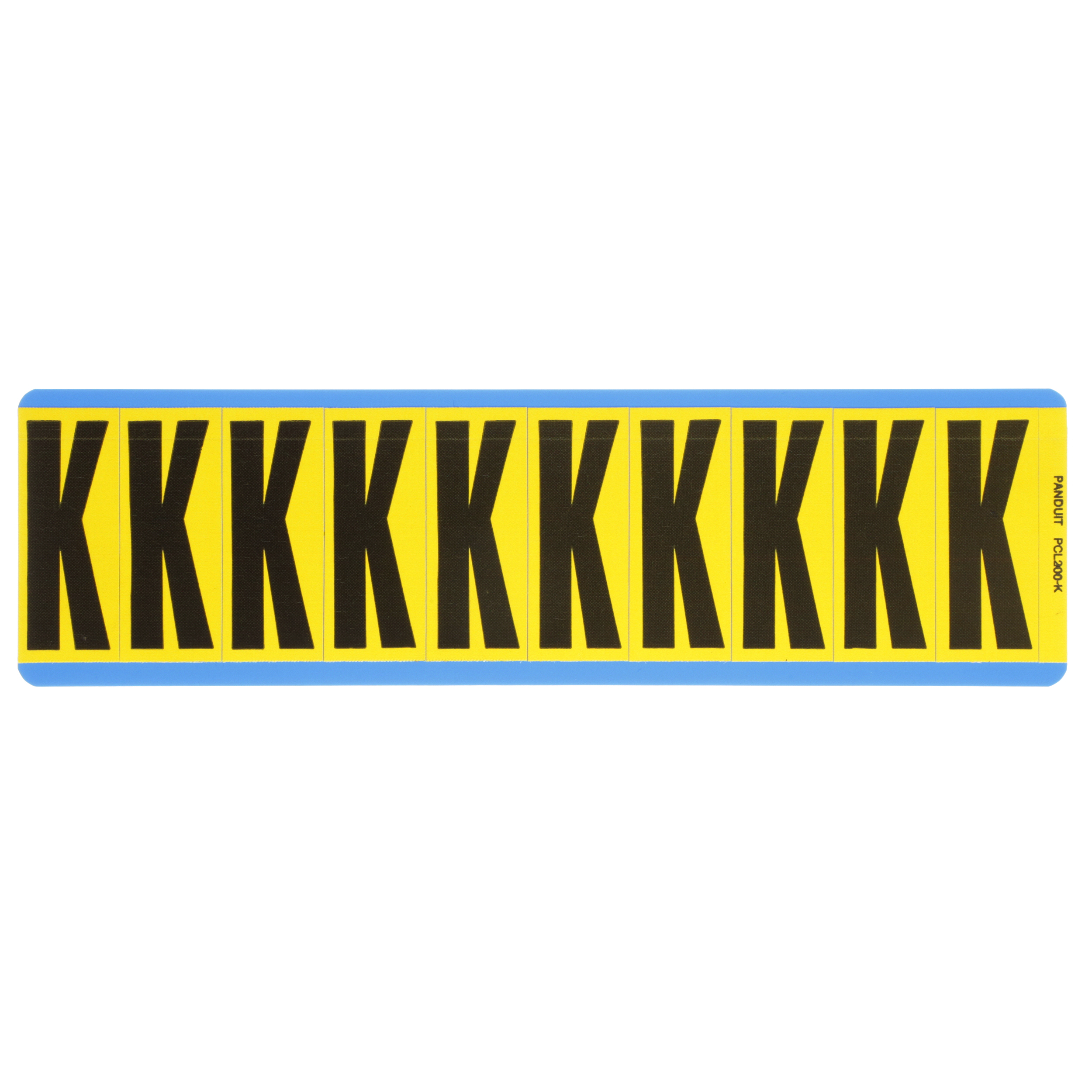 Product image for LETTER,2.00 IN VNYL CLOTH,'K',BL/YL,PK25