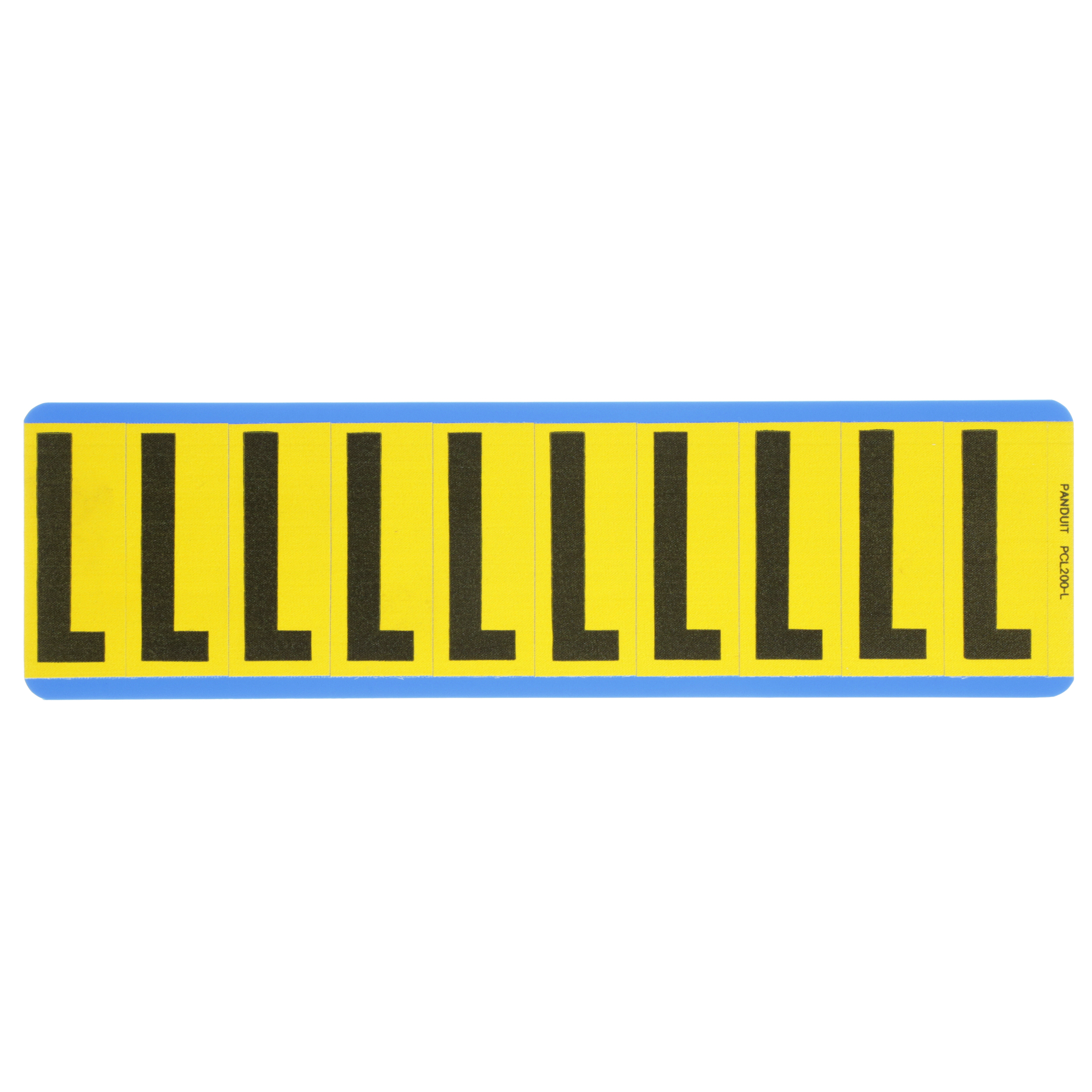 Product image for LETTER,2.00 IN VNYL CLOTH,'L',BL/YL,PK25