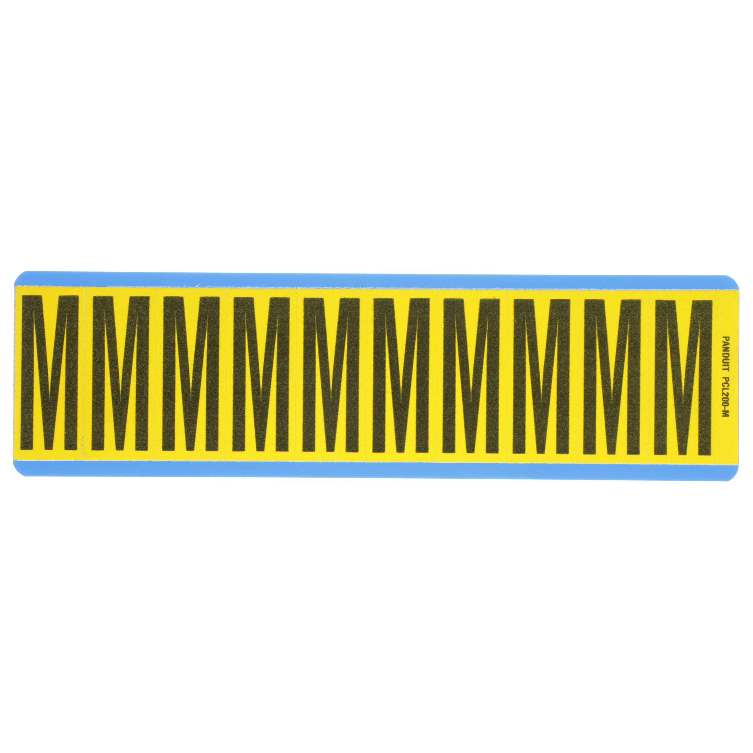 Product image for LETTER,2.00 IN VNYL CLOTH,'M',BL/YL,PK25