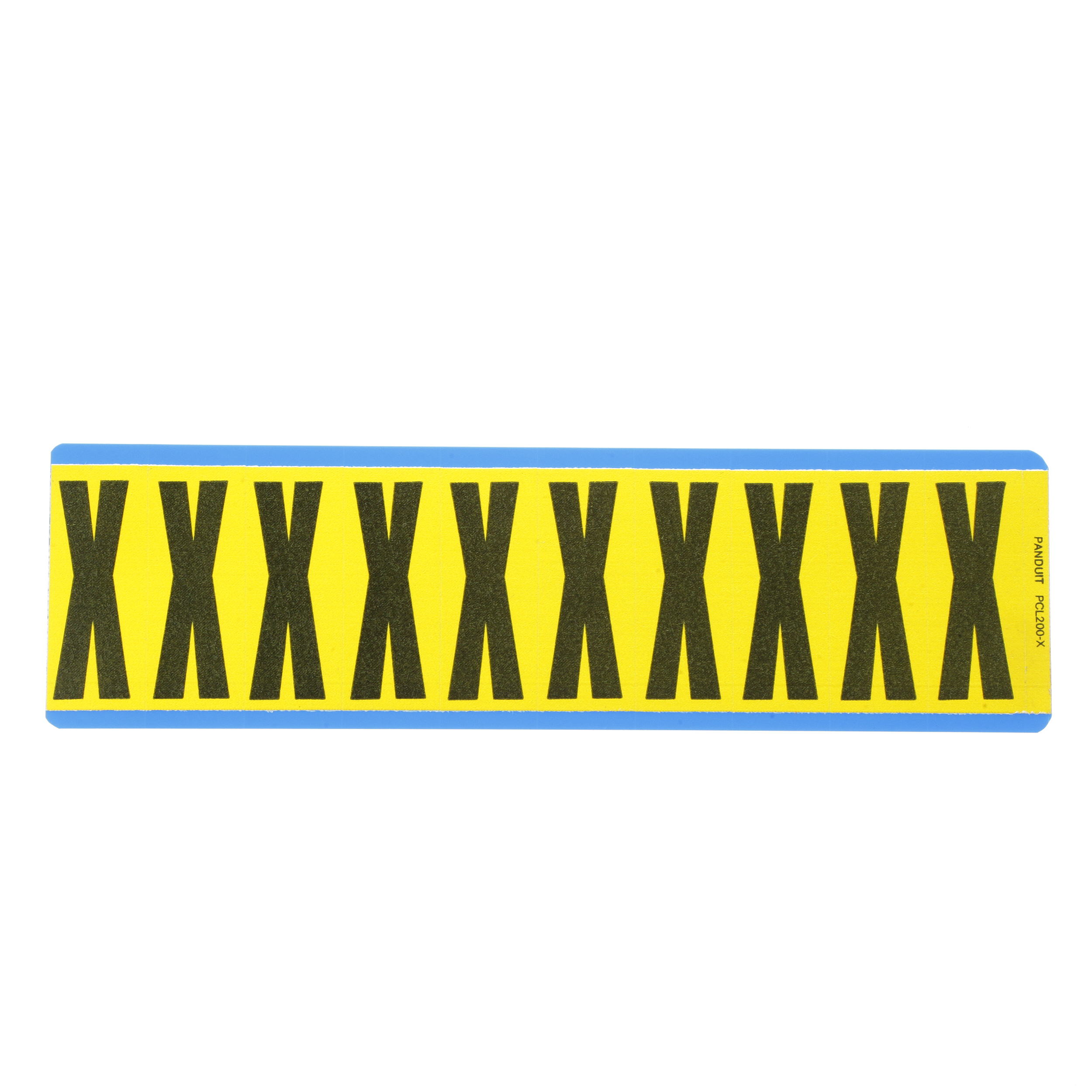 Product image for LETTER,2.00 IN VNYL CLOTH,'X',BL/YL,PK25
