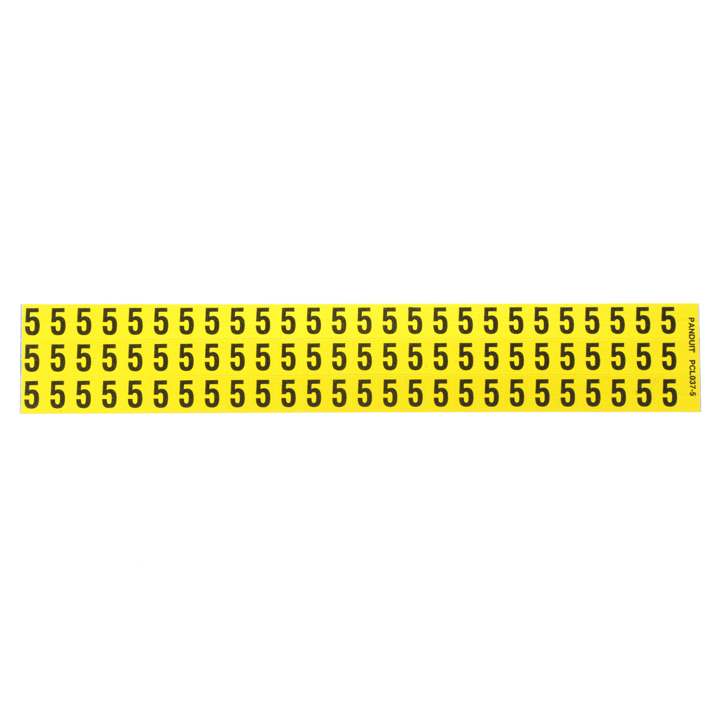 Product image for NUMBER,.38 IN VINYL CLOTH,'5',BL/YL,PK25