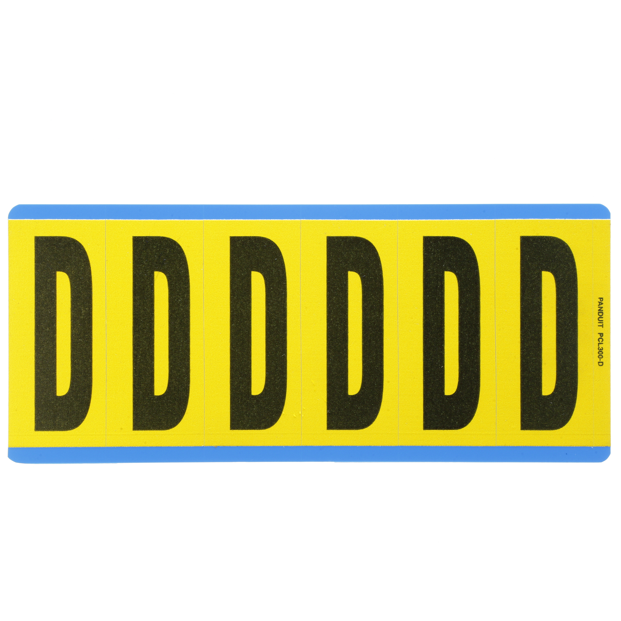 Product image for LETTER,3.00 IN VNYL CLOTH,'D',BL/YL,PK25