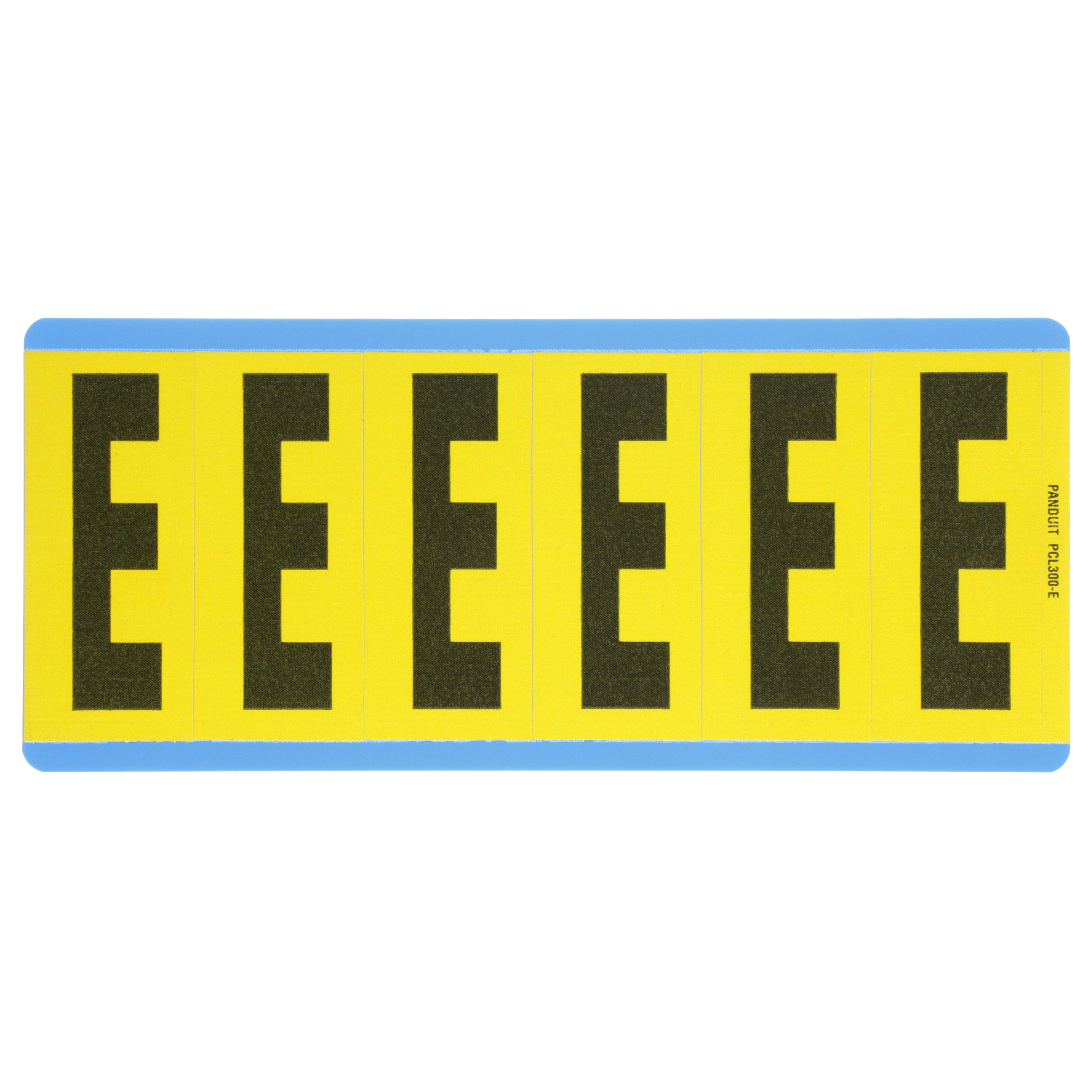 Product image for LETTER,3.00 IN VNYL CLOTH,'E',BL/YL,PK25
