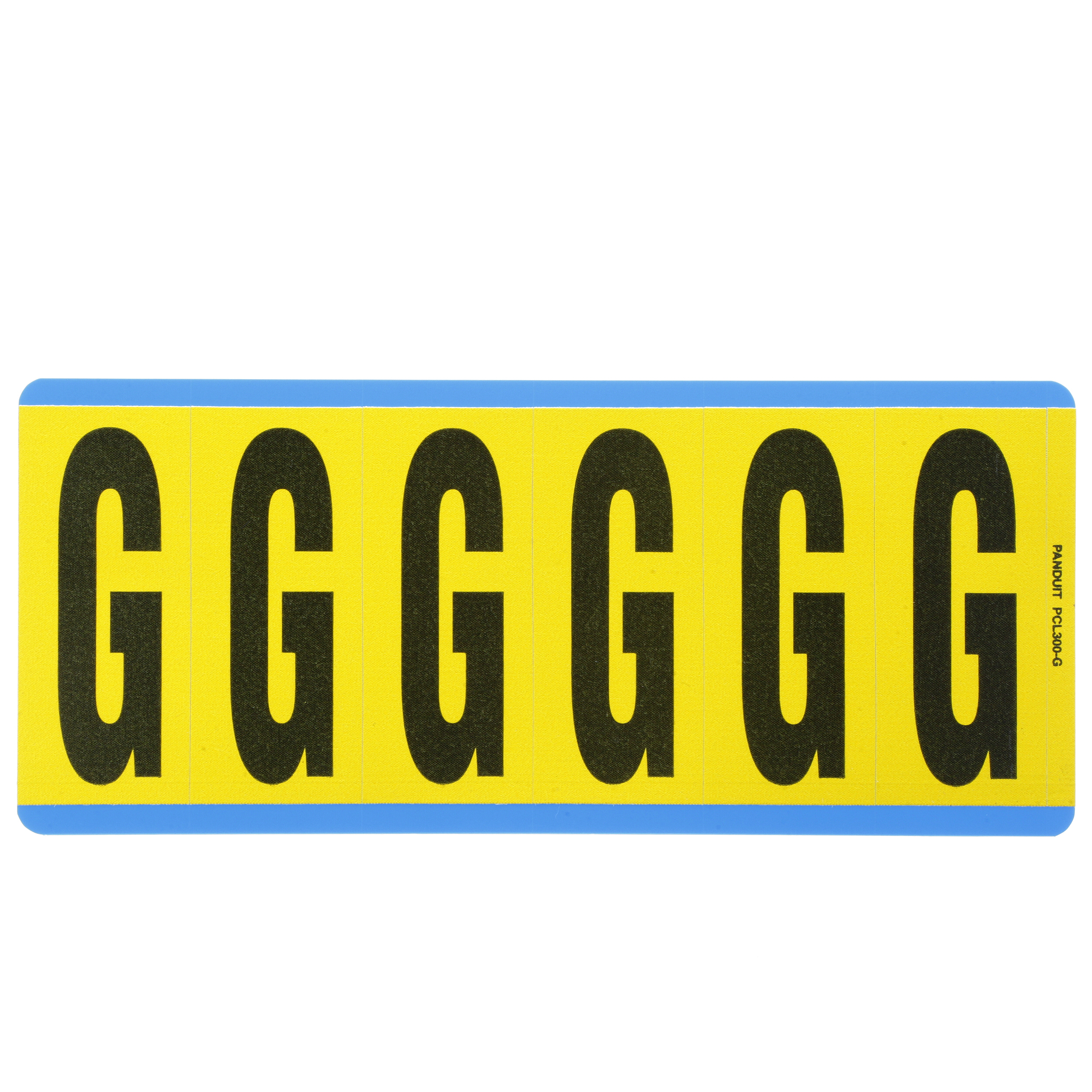 Product image for LETTER,3.00 IN VNYL CLOTH,'G',BL/YL,PK25