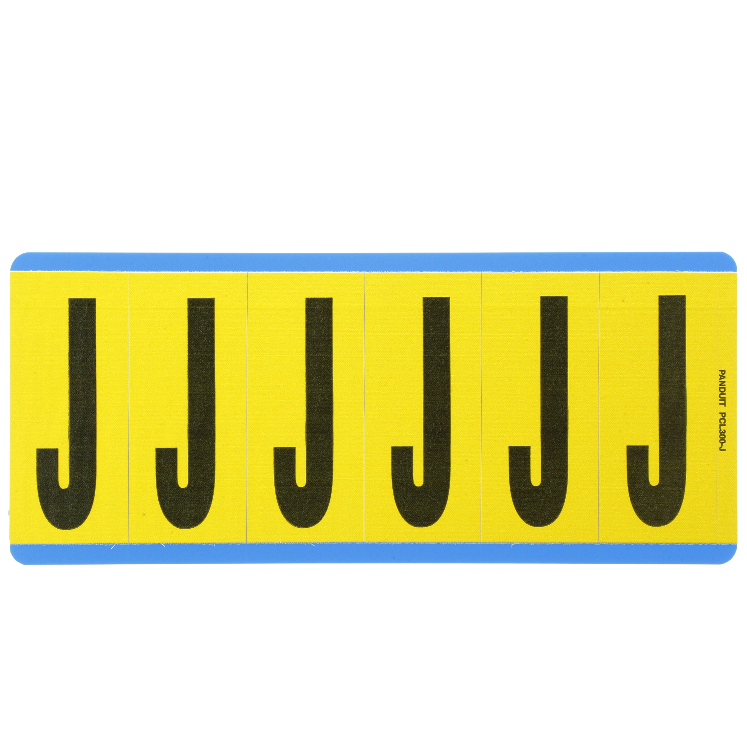 Product image for LETTER,3.00 IN VNYL CLOTH,'J',BL/YL,PK25