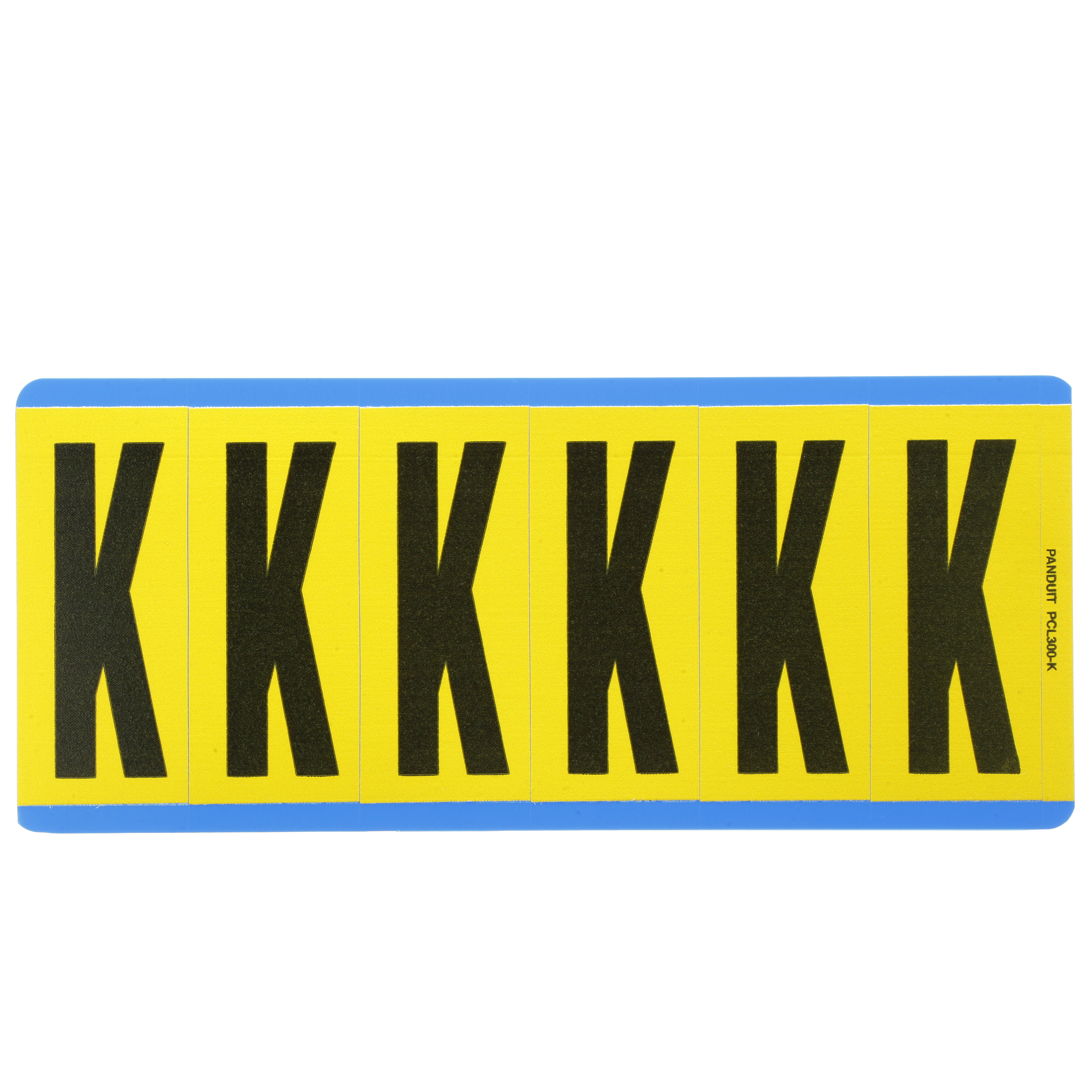 Product image for Label pre-printed "K" legend black/yellow 1.5x3.5"