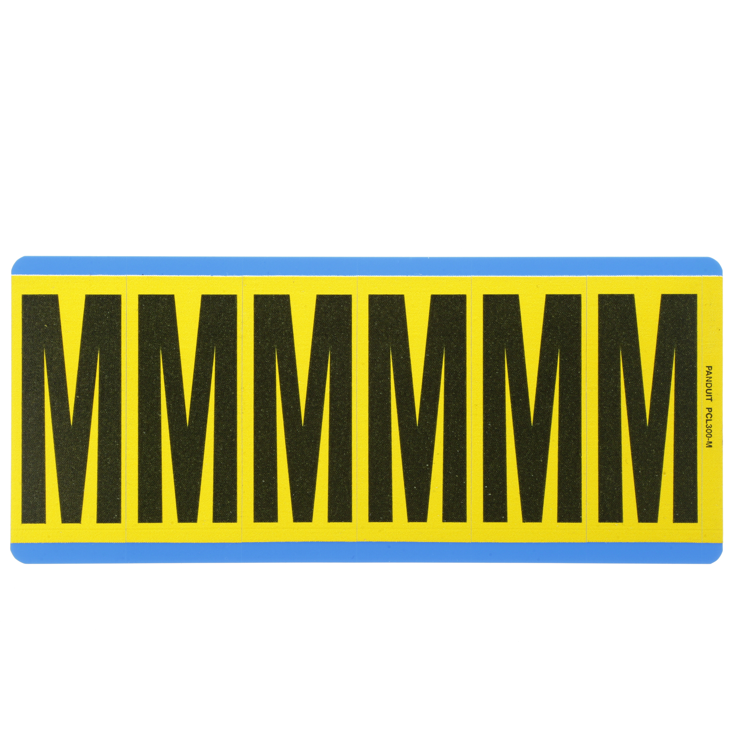 Product image for LETTER,3.00 IN VNYL CLOTH,'M',BL/YL,PK25