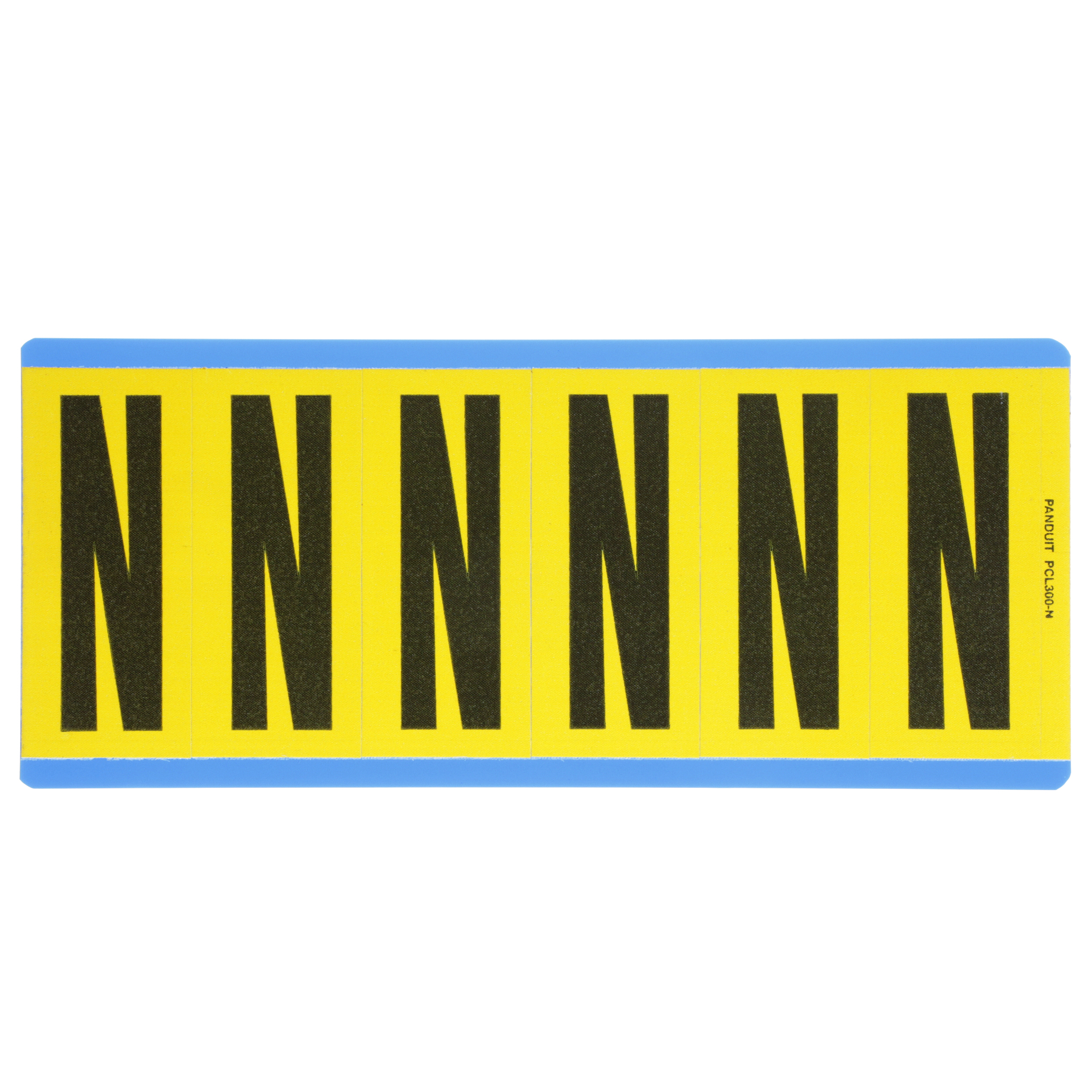 Product image for Label pre-printed "N" legend black/yellow 1.5x3.5"