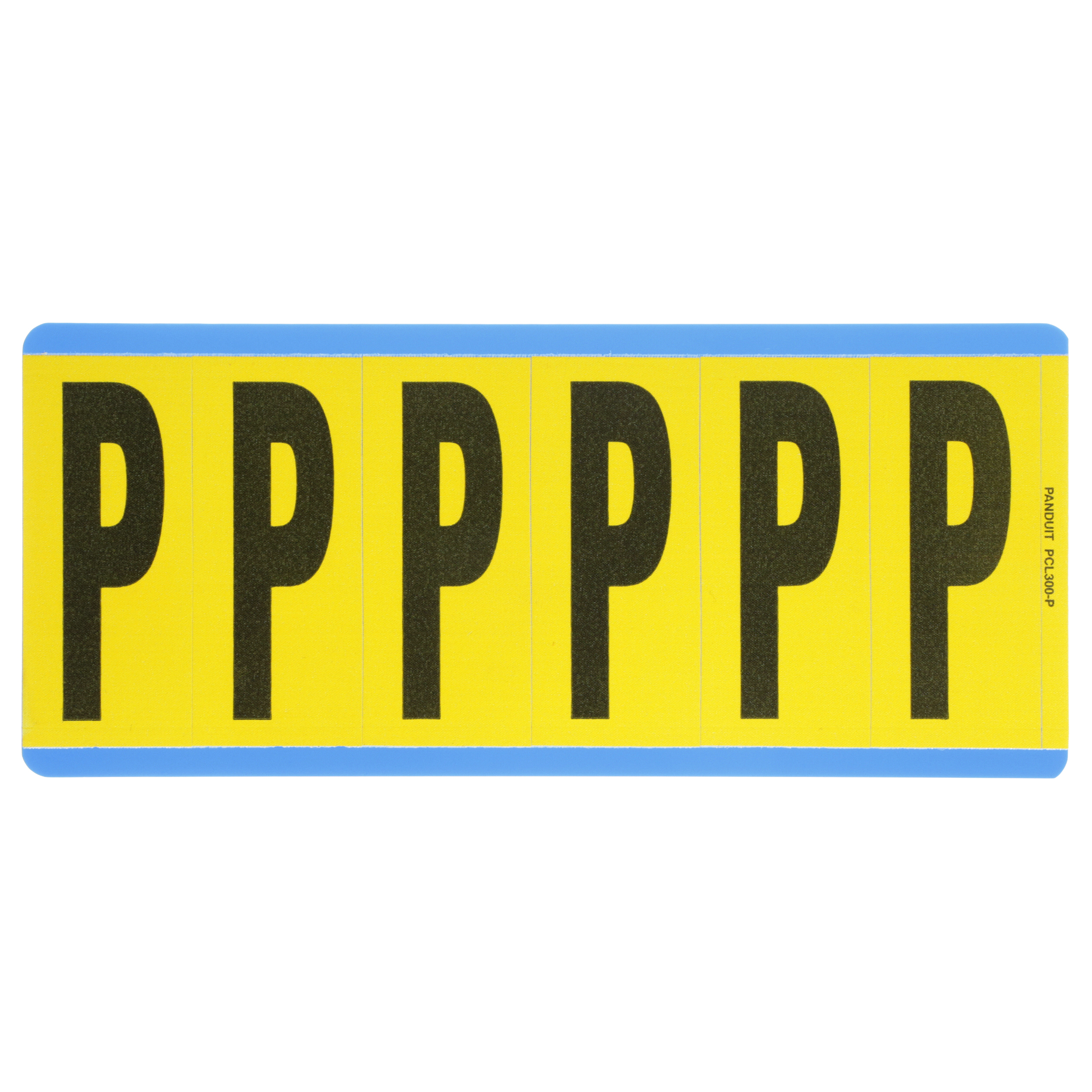 Product image for LETTER,3.00 IN VNYL CLOTH,'P',BL/YL,PK25