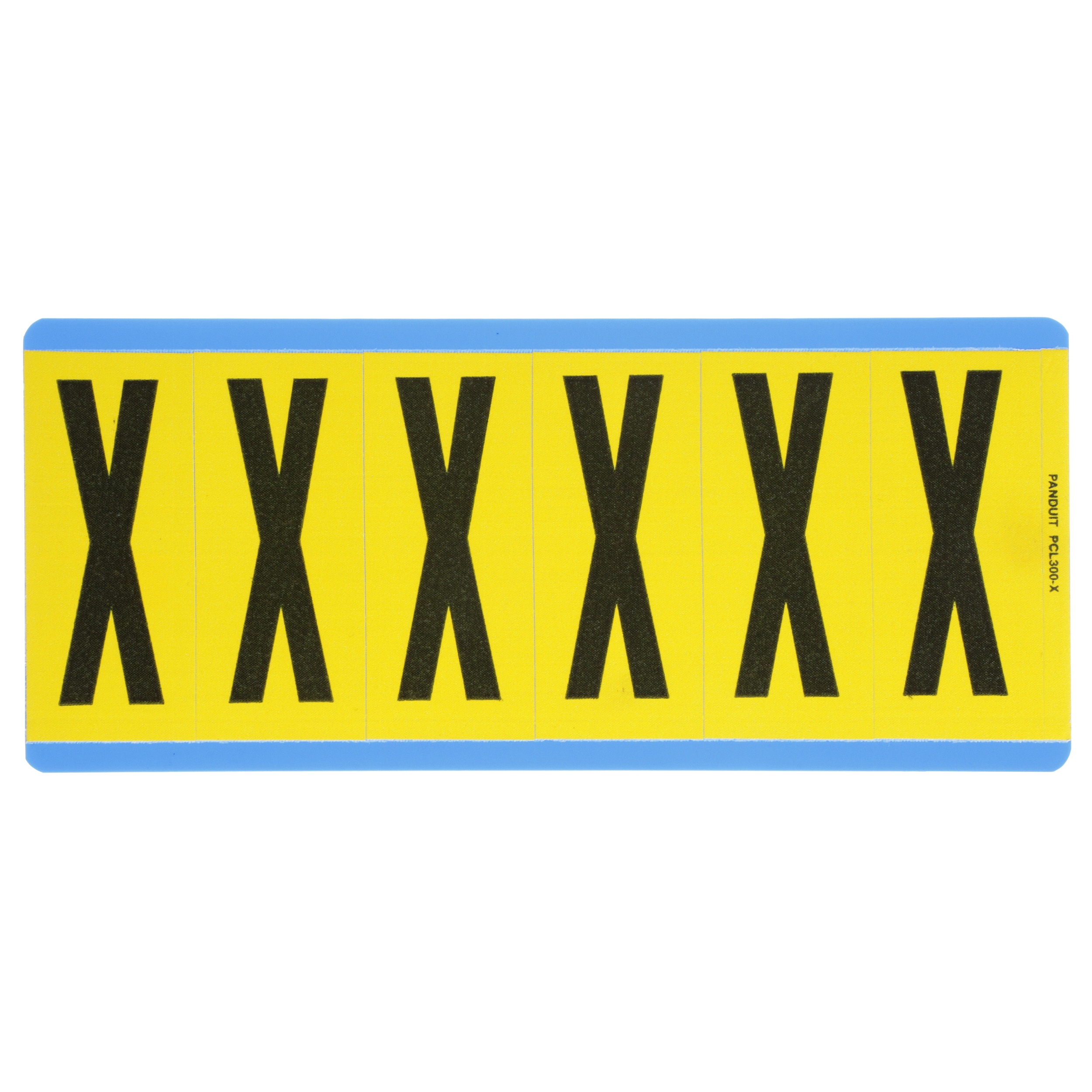 Product image for LETTER,3.00 IN VNYL CLOTH,'X',BL/YL,PK25