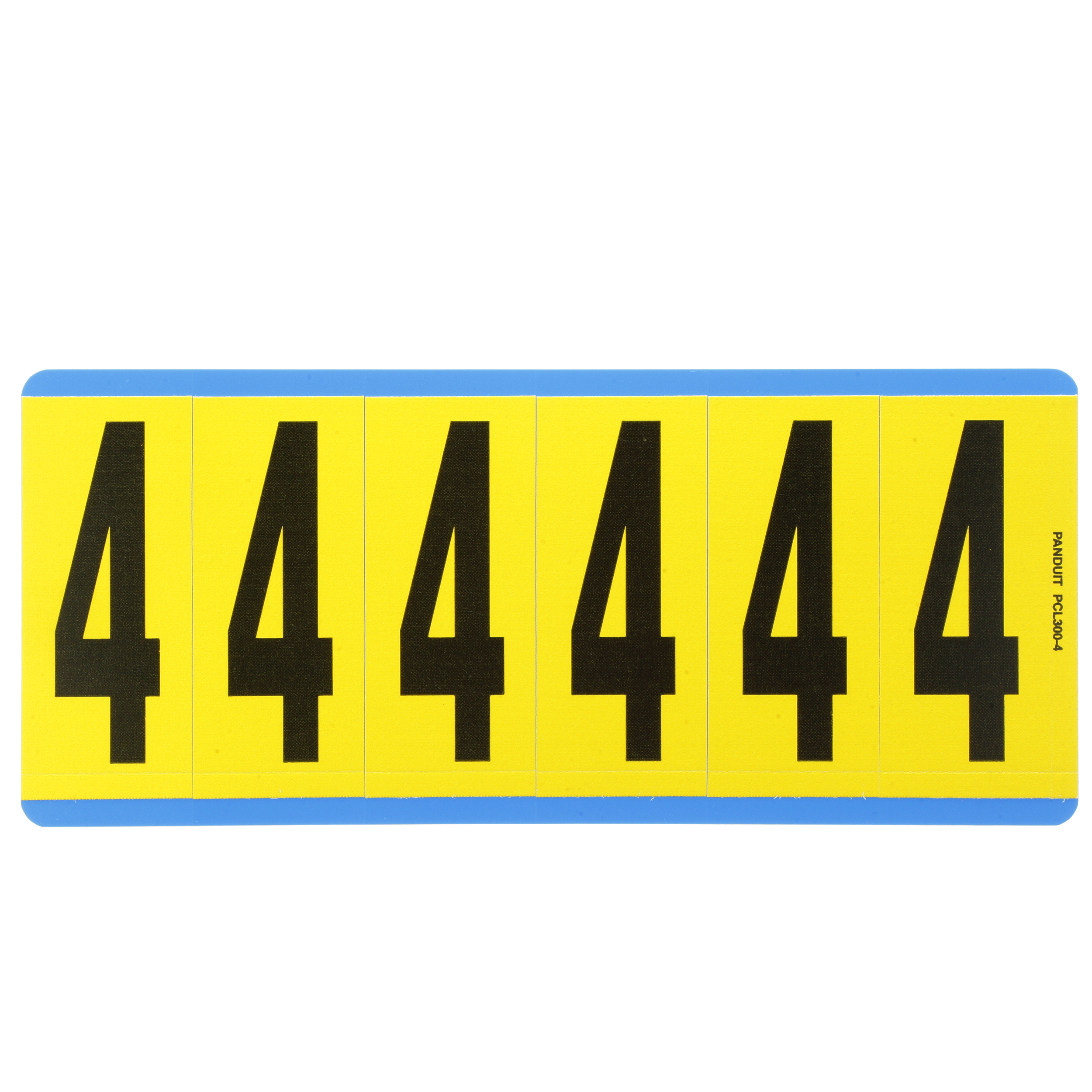 Product image for NUMBER,3.00 IN VNYL CLOTH,'4',BL/YL,PK25