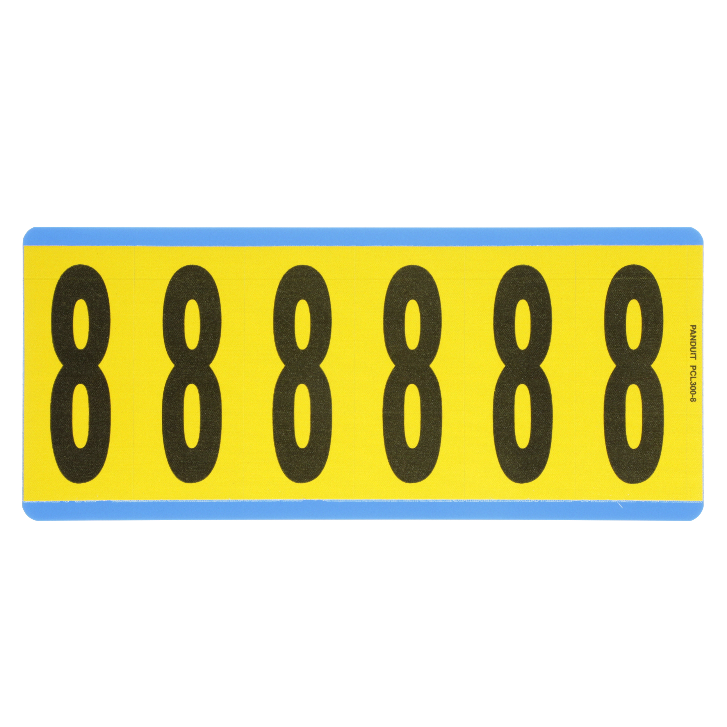 Product image for NUMBER,3.00 IN VNYL CLOTH,'8',BL/YL,PK25