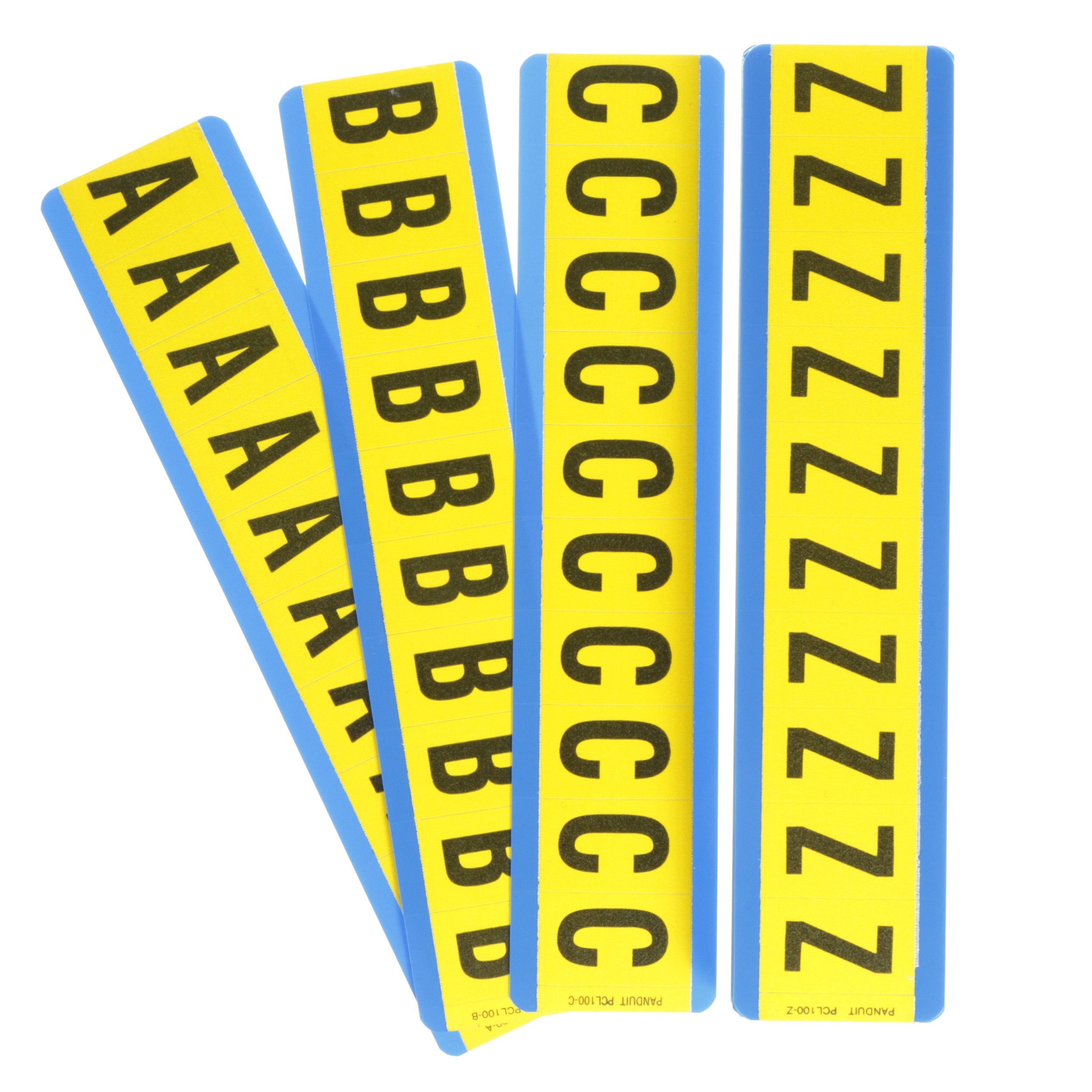Product image for NUMBER,VY CLTH,'A-Z',1",BL/YL,PK26