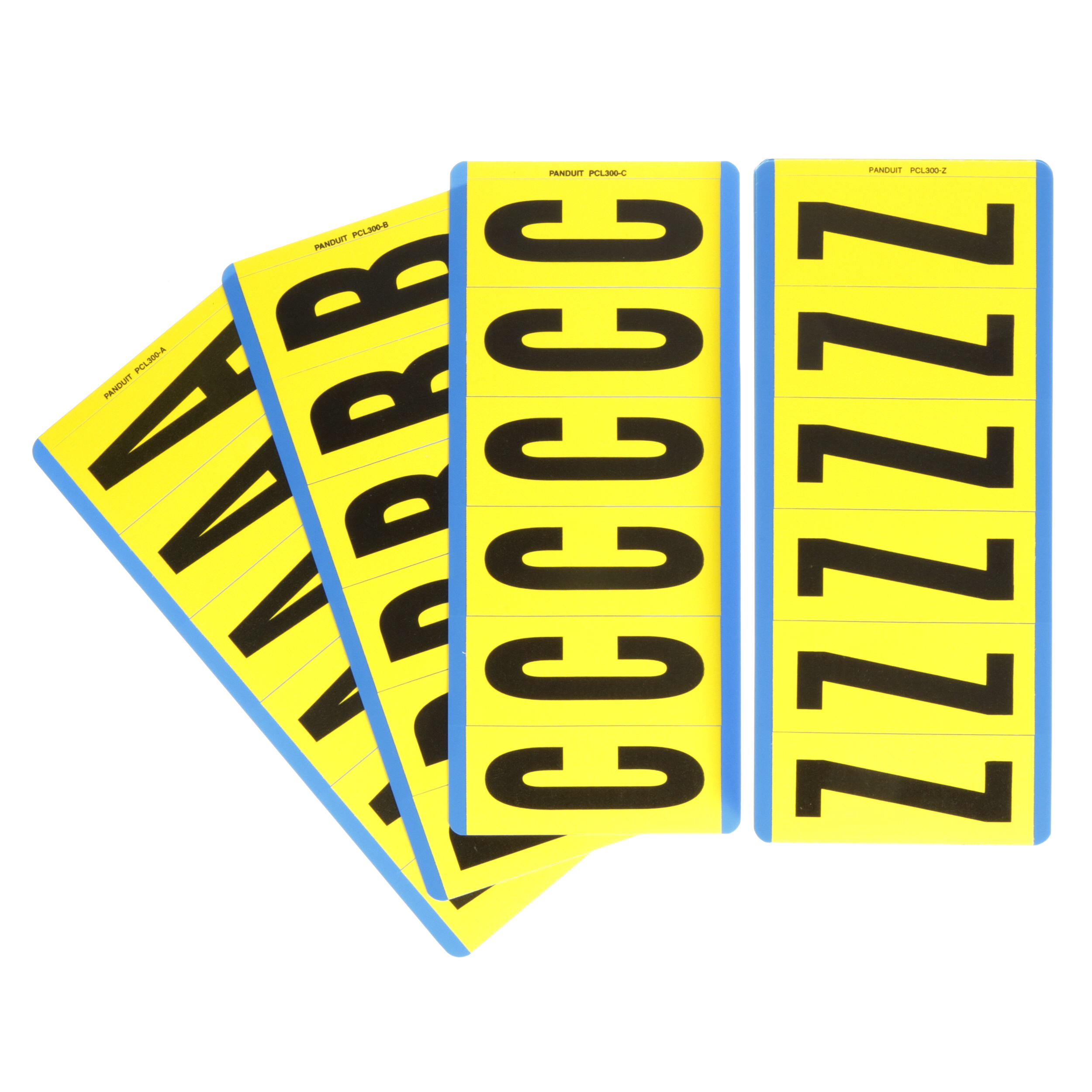 Product image for NUMBER,VY CLTH,'A-Z',3";BL/YL,PK26