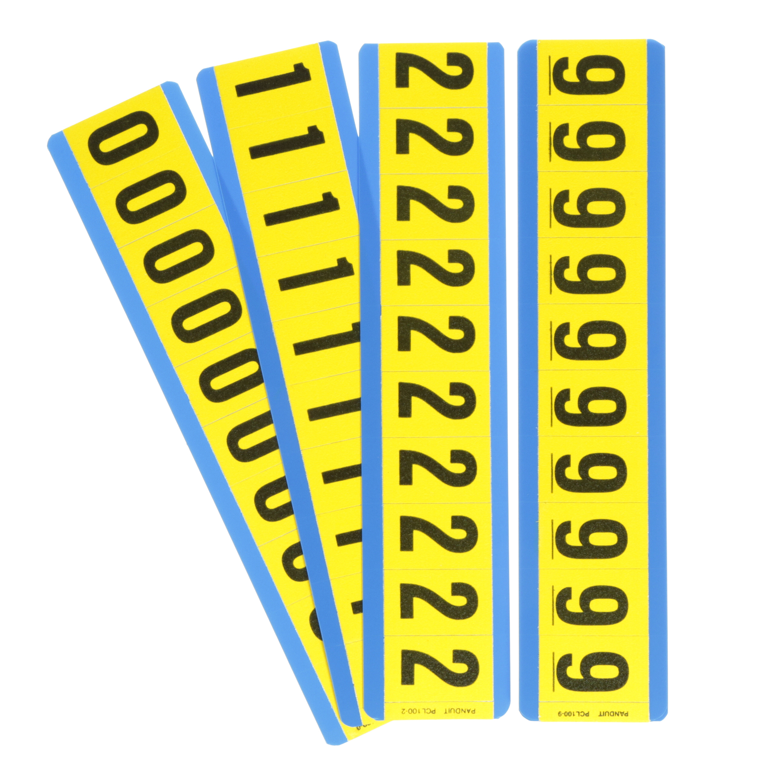 Product image for NUMBER,VY CLTH,'0-9',1",BL/YL,PK25