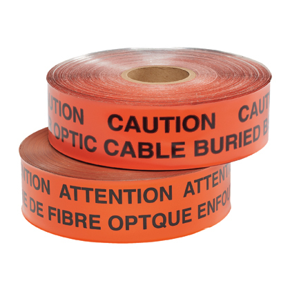 Product image for UGND DETECTABLE TAPE,FIBER OPTIC,OR,RL1