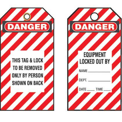 Product image for TAG,DANGER THIS TAG &..,RD/BL/WH,PK25