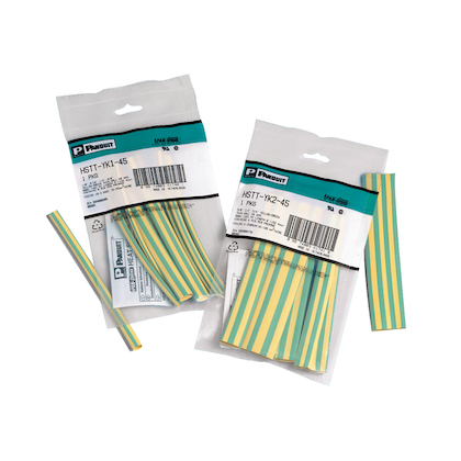 Product image for HEAT SHRINK THIN,2PCEA.06"-.50";YL/GR,EA