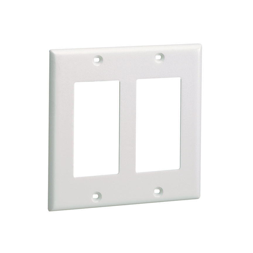 Product image for FACEPLATE,SCREW-ON,RECT.,IW,2-GANG,EA