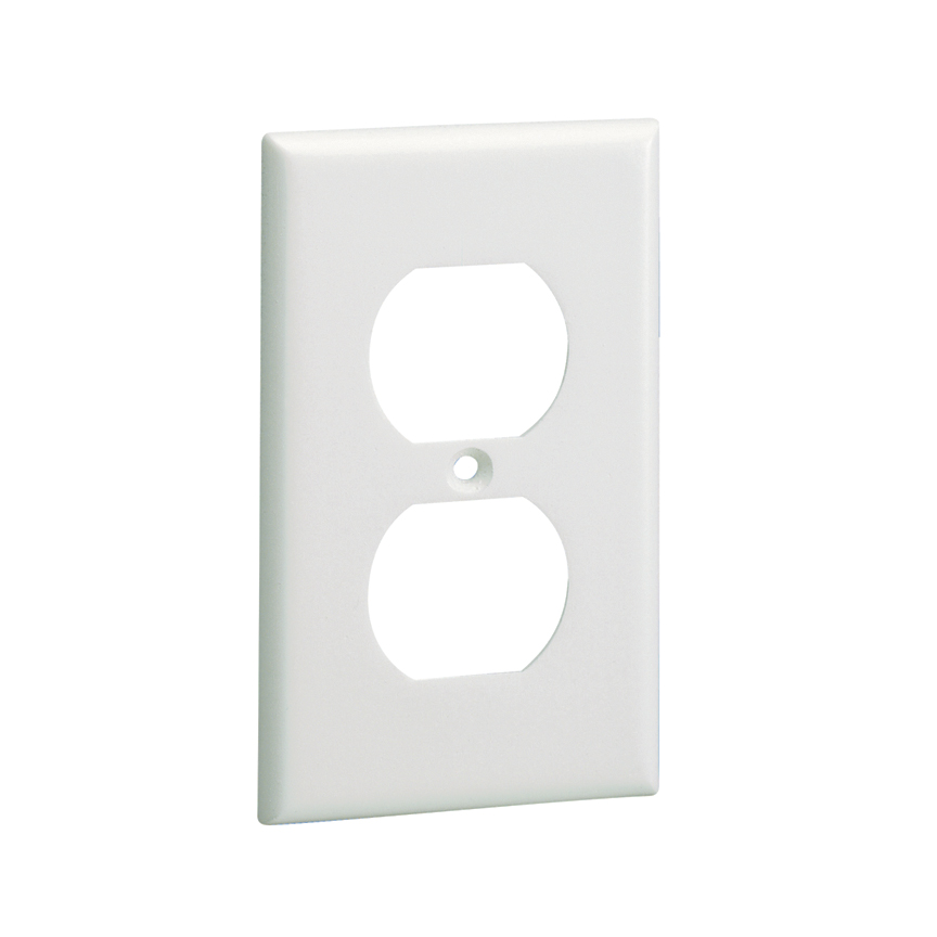 Product image for Face plate duplex 1 gang off white