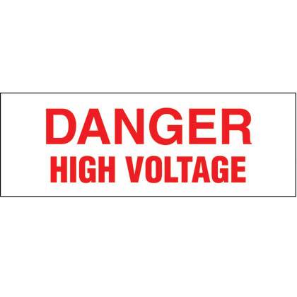 Product image for SIGN,DANGER HI VOLTAGE,RD/WH,PK5