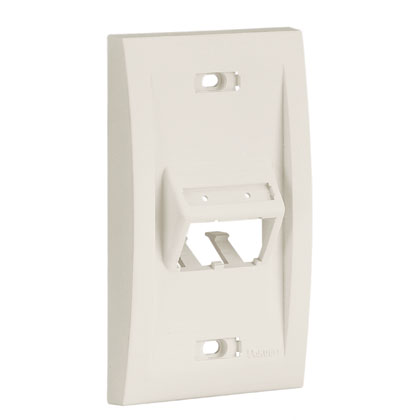 Product image for FACEPLATE,2PT,EXEC,SLOPED,UID,WH,EA
