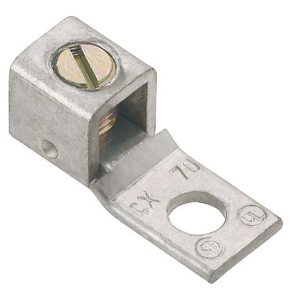 Product image for COPPER MECH LUG, 1 HOLE, FIXED TONGUE, T