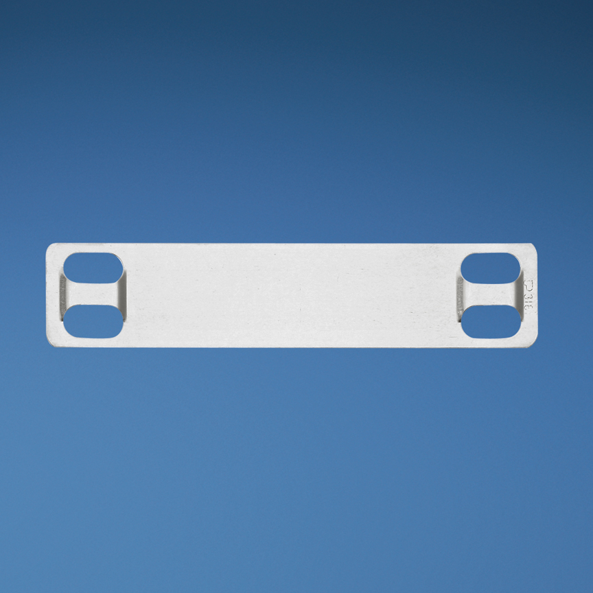 Product image for ALUM MP,4 HOLE NAT 3.5"X.75"X.012"