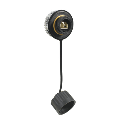 Product image for LC DUPLEX BULKHEAD FIBER ADAPTER