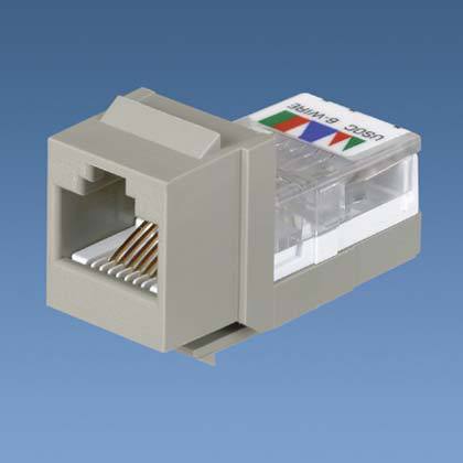 Product image for NK,6PORT/6 WIRE,USOC,CAT3,JACK MOD,WH,EA